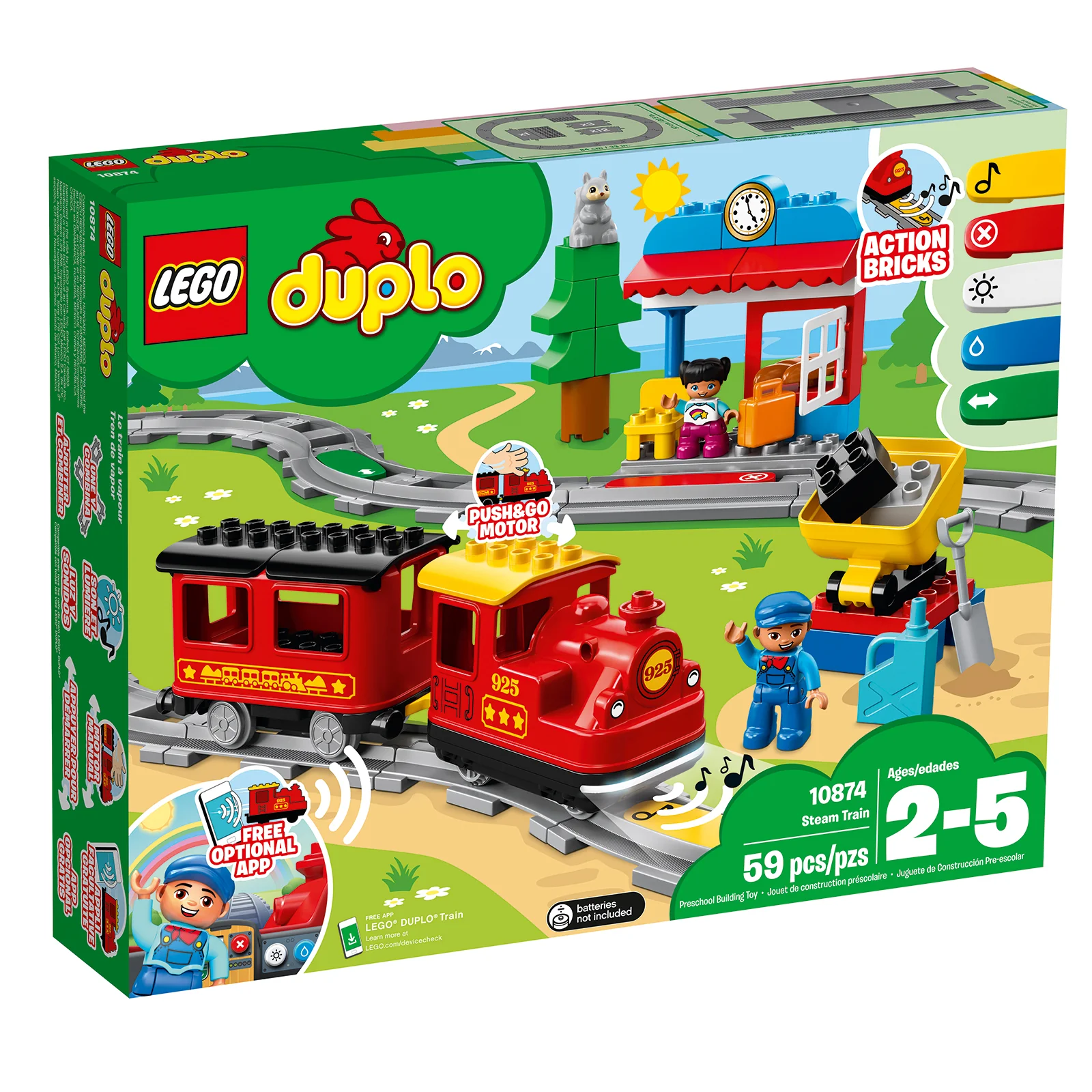 Retired Set 10874 DUPLO Steam Train - Image 2