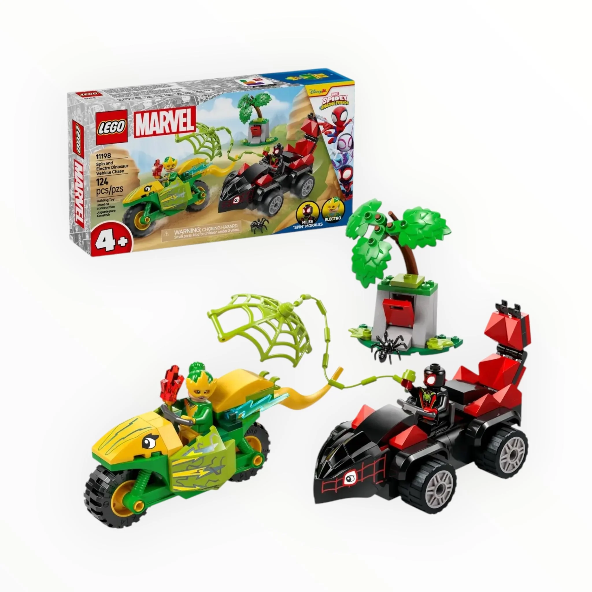 11198 Spidey and His Amazing Friends Spin and Electro Dinosaur Vehicle Chase - Image 4