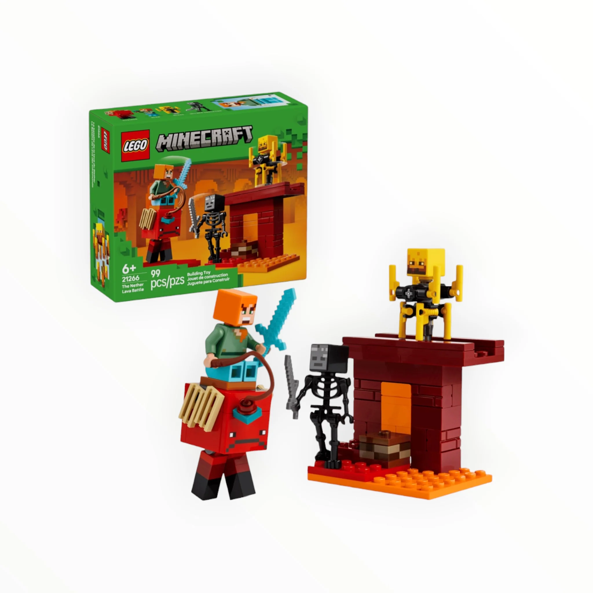 21266 Minecraft The Nether Lava Battle