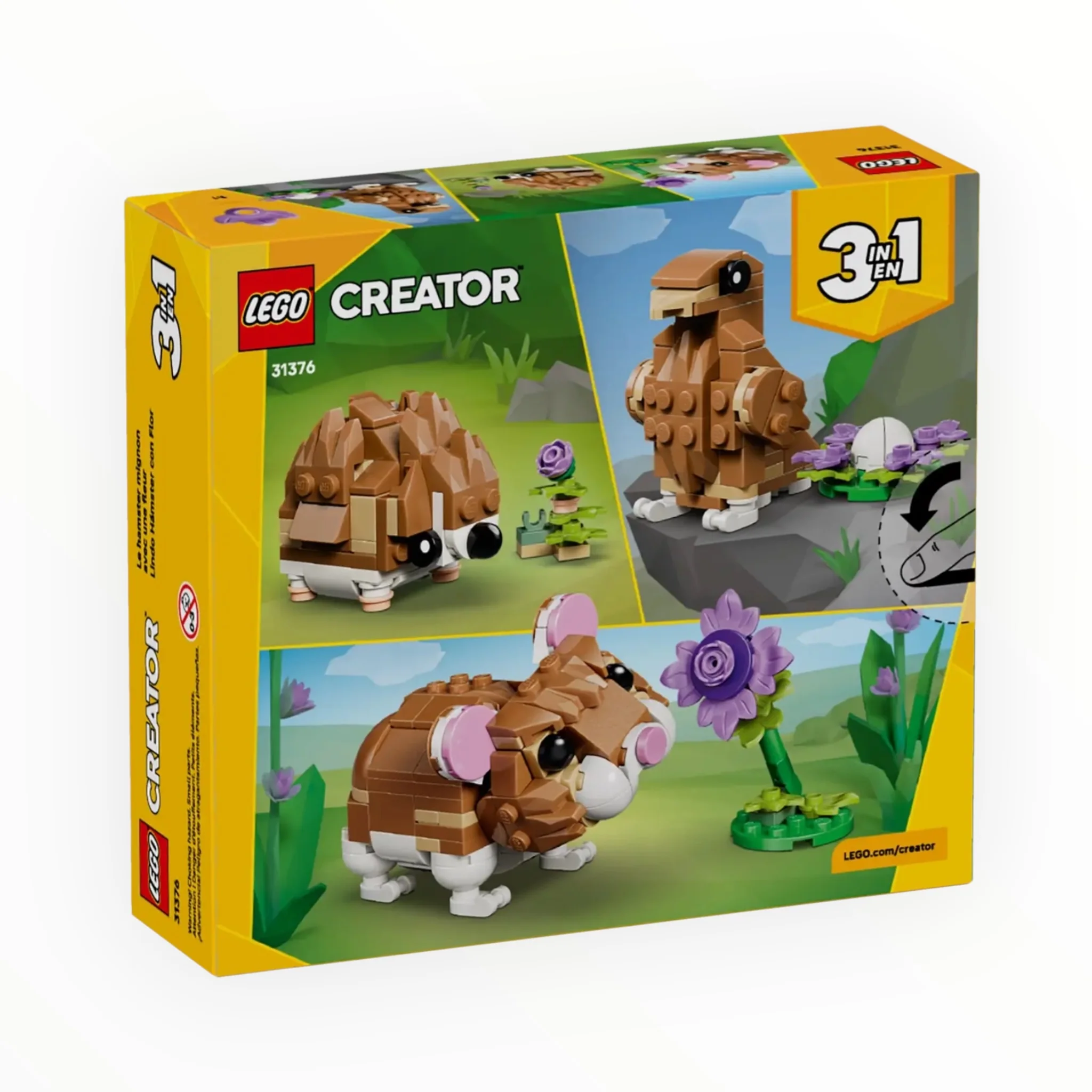 31376 Creator Cute Hamster with a Flower - Image 4