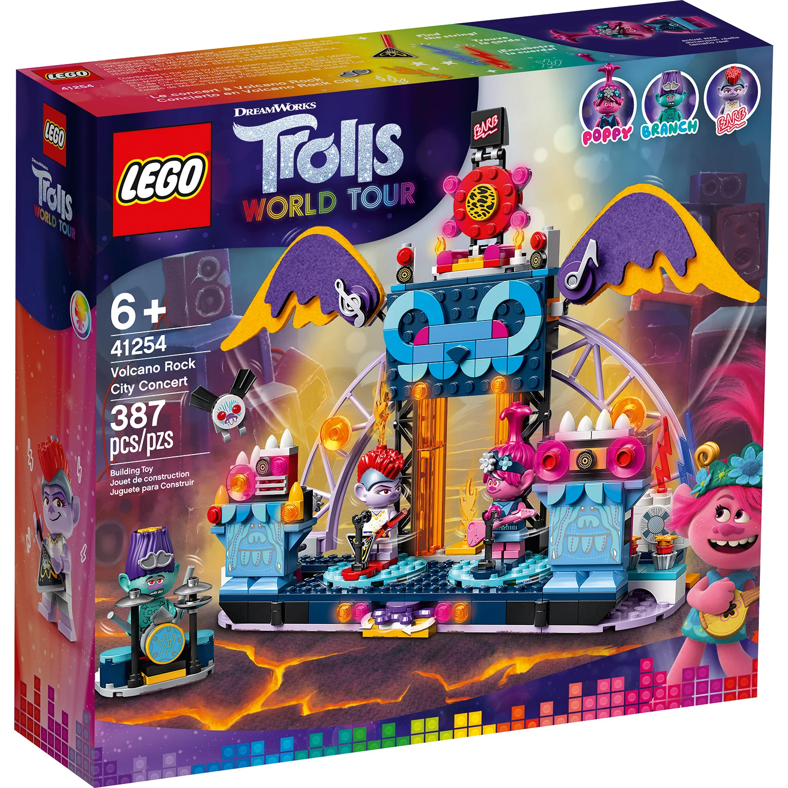 Retired Set 41254 Trolls World Tour Volcano City Concert - Image 2