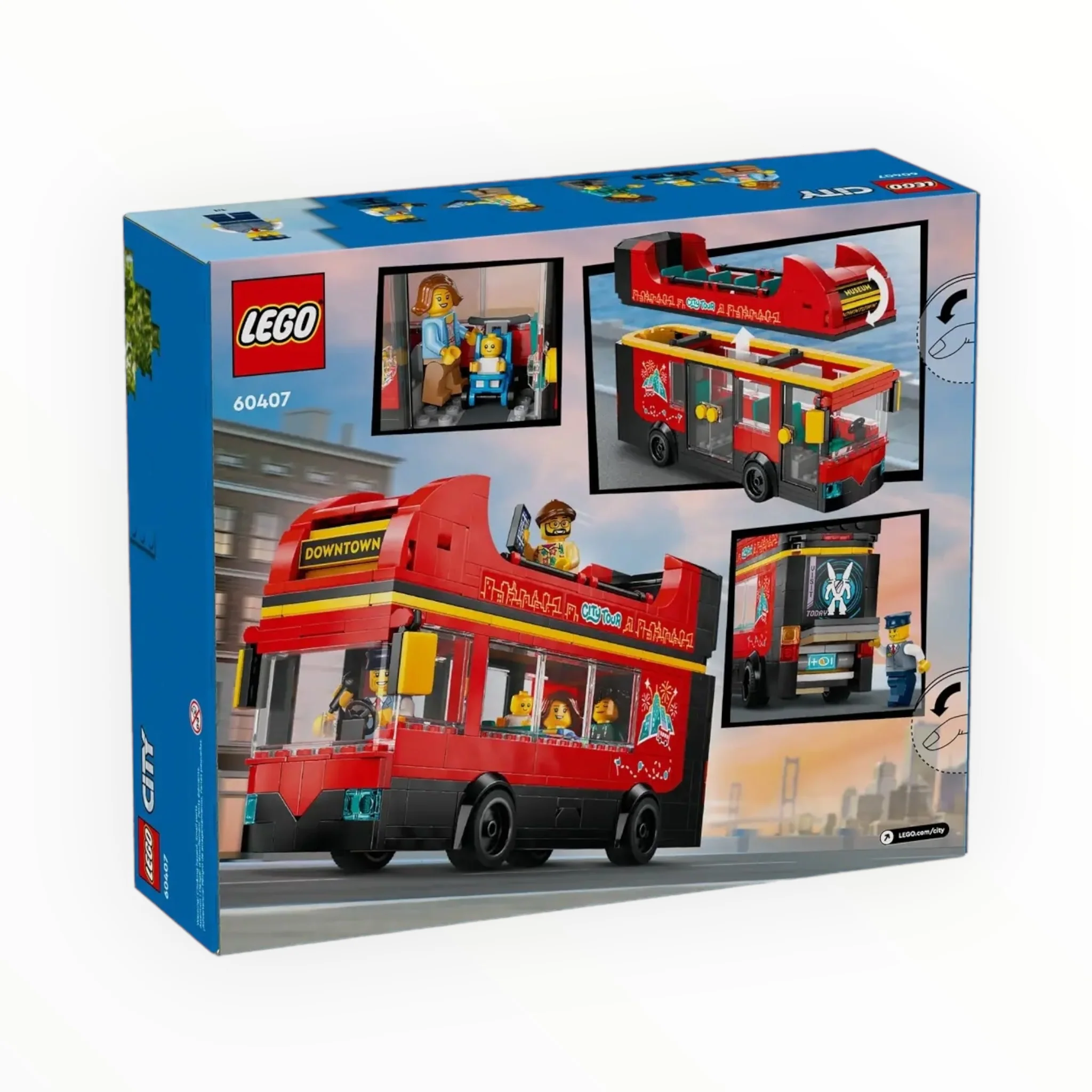 60407 City Red Double-Decker Sightseeing Bus - Image 3