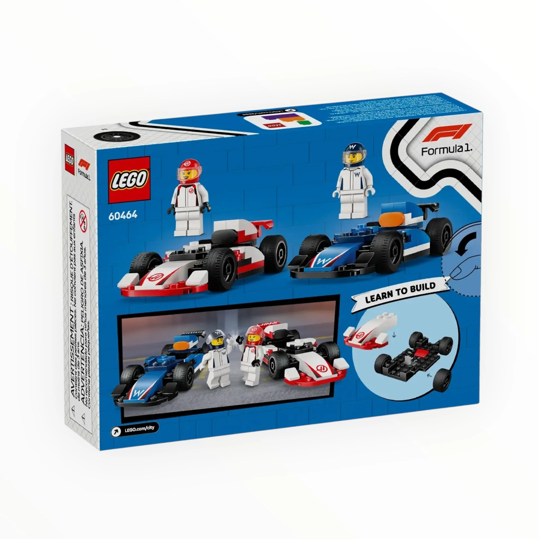 60464 City F1 Williams Racing & Haas F1 Race Cars - Image 3
