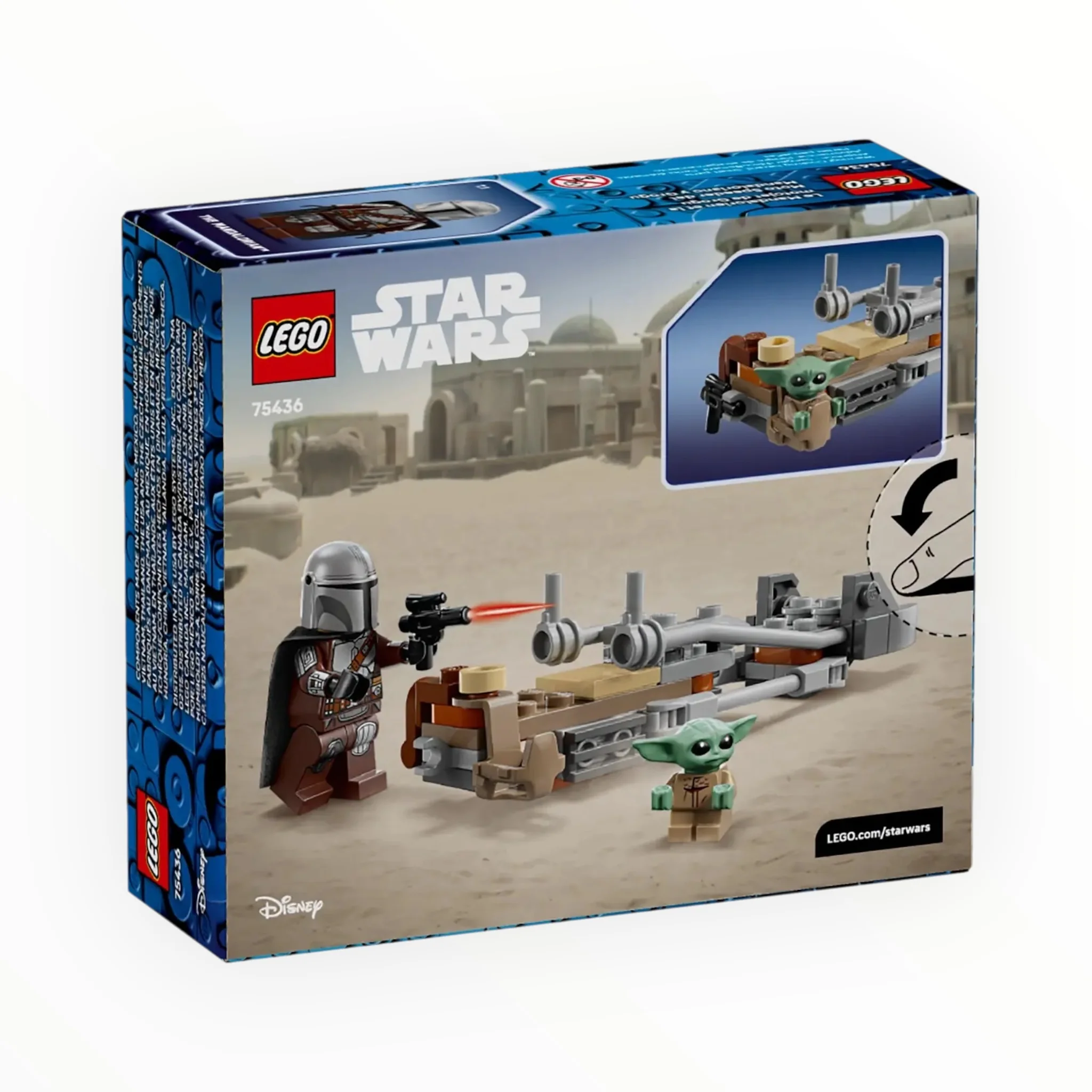 75436 Star Wars The Mandalorian & Grogu's Speeder Bike - Image 3