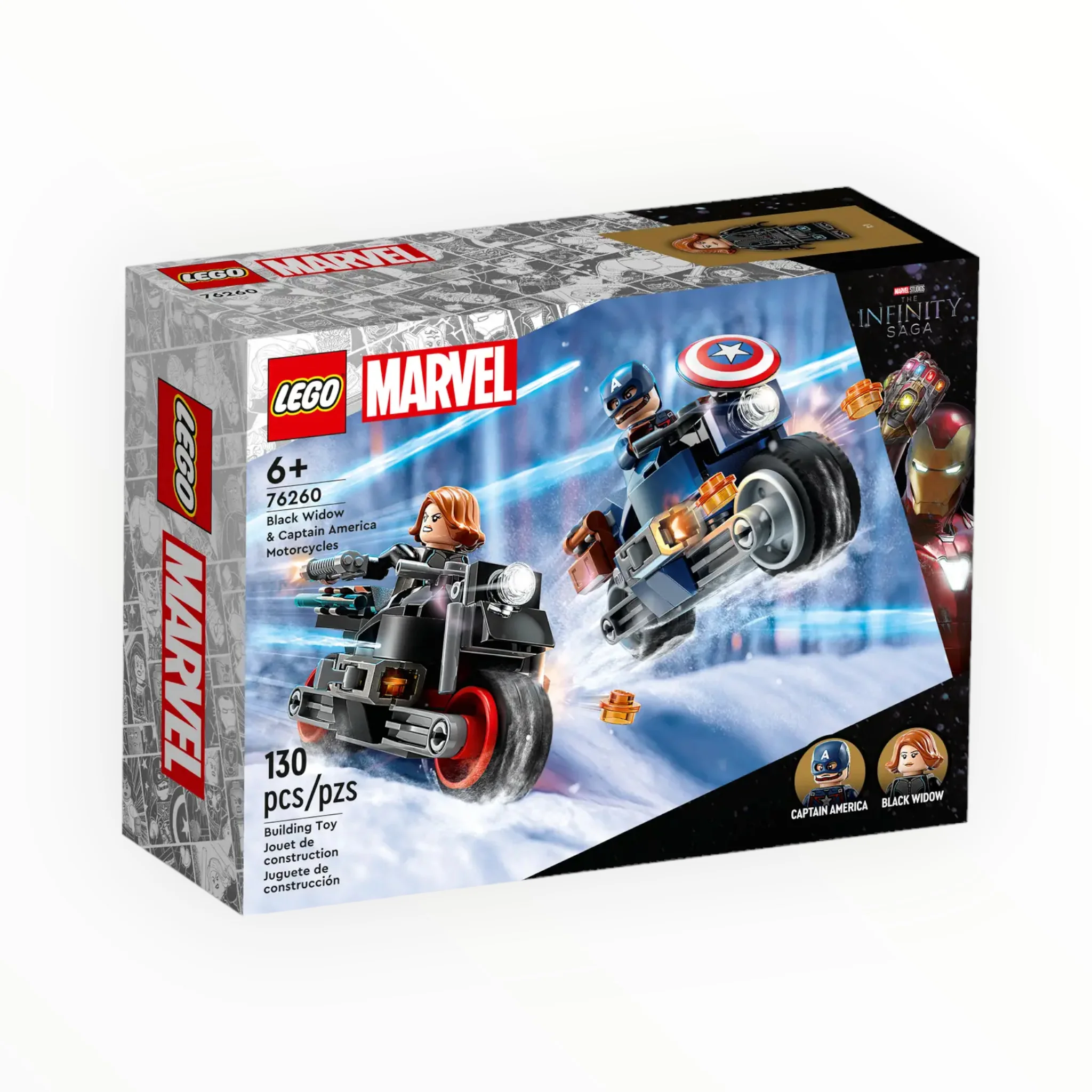 76260 Marvel Infinity Saga Black Widow & Captain America Motorcycles - Image 2
