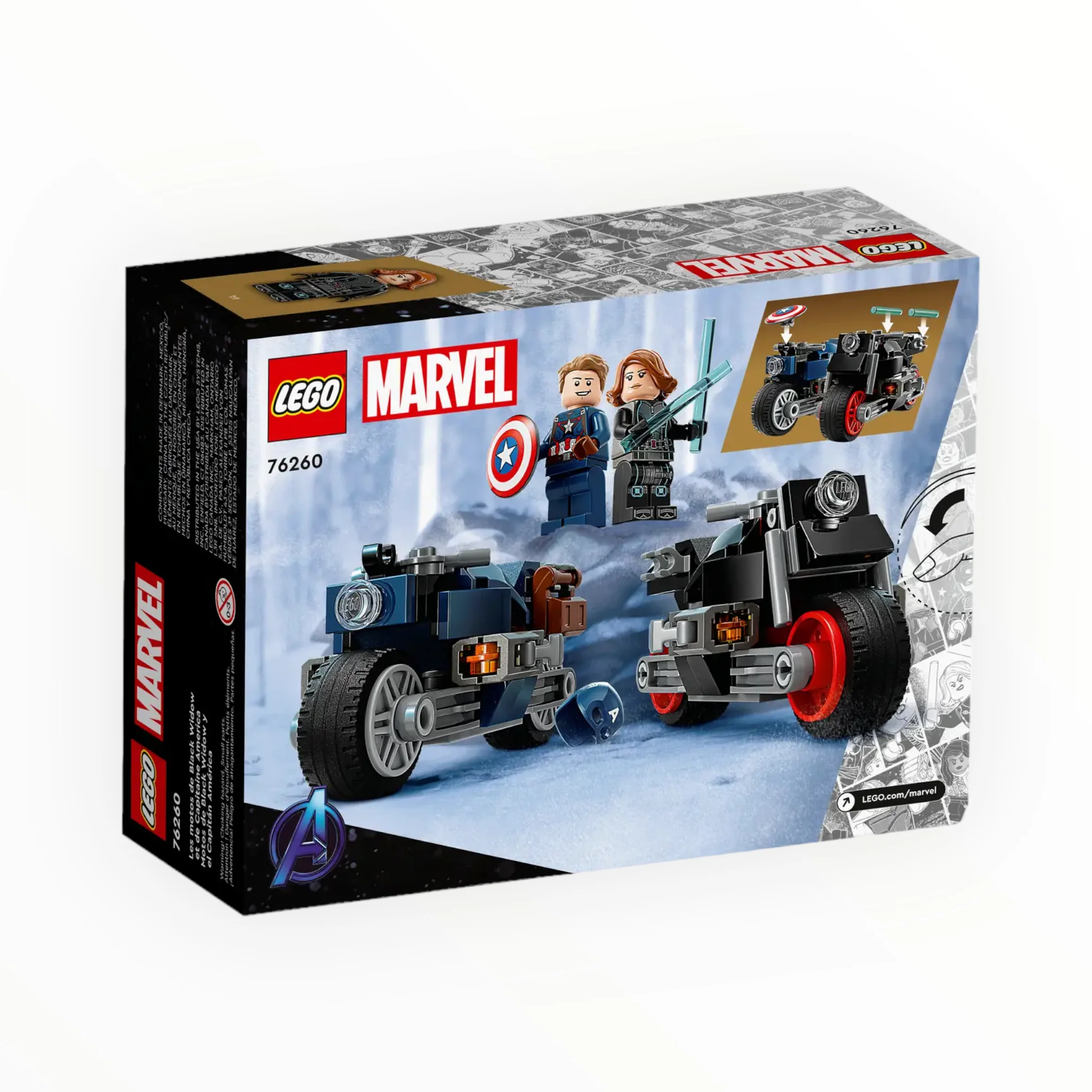 76260 Marvel Infinity Saga Black Widow & Captain America Motorcycles - Image 3