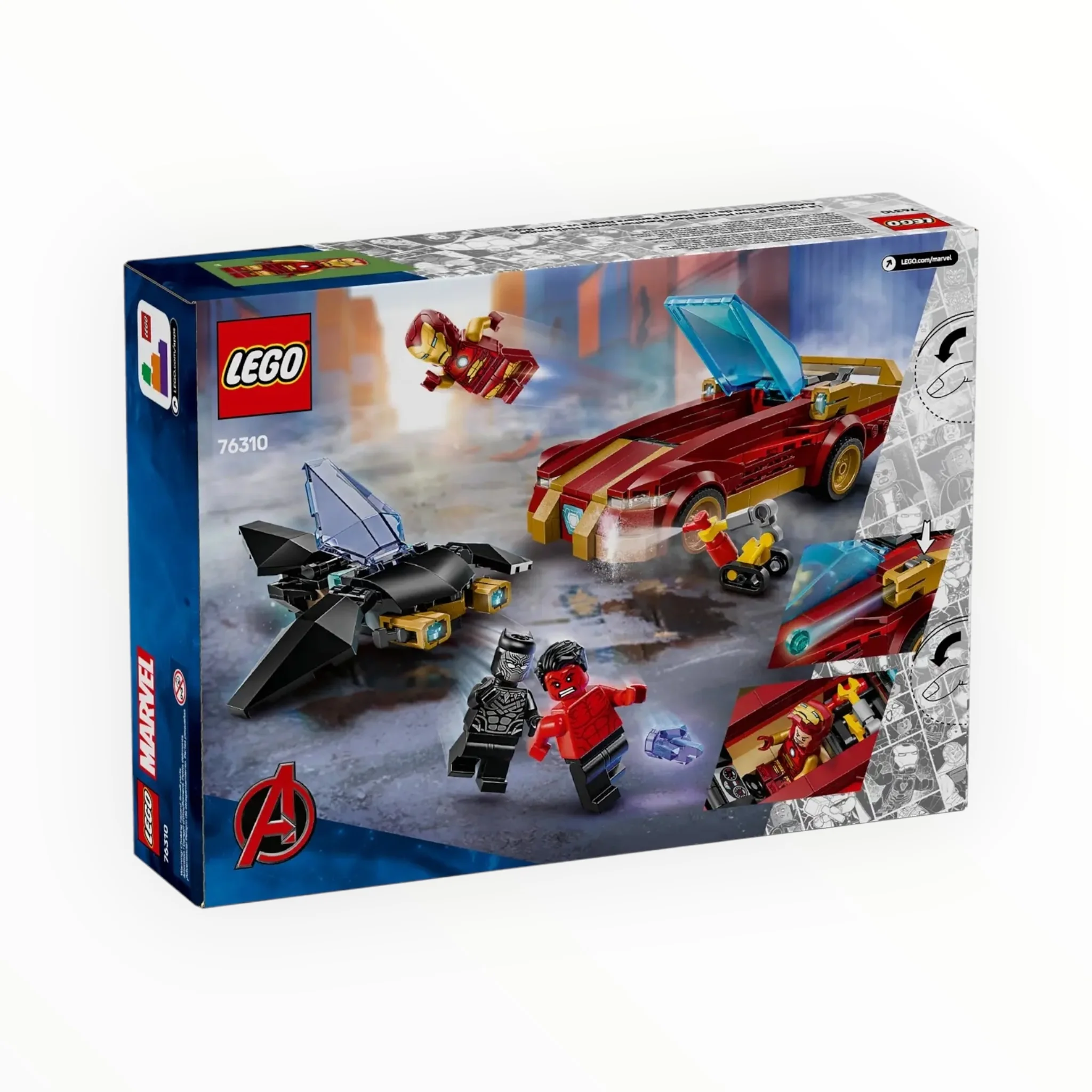 76310 Marvel Iron Man Car & Black Panther vs. Red Hulk - Image 3