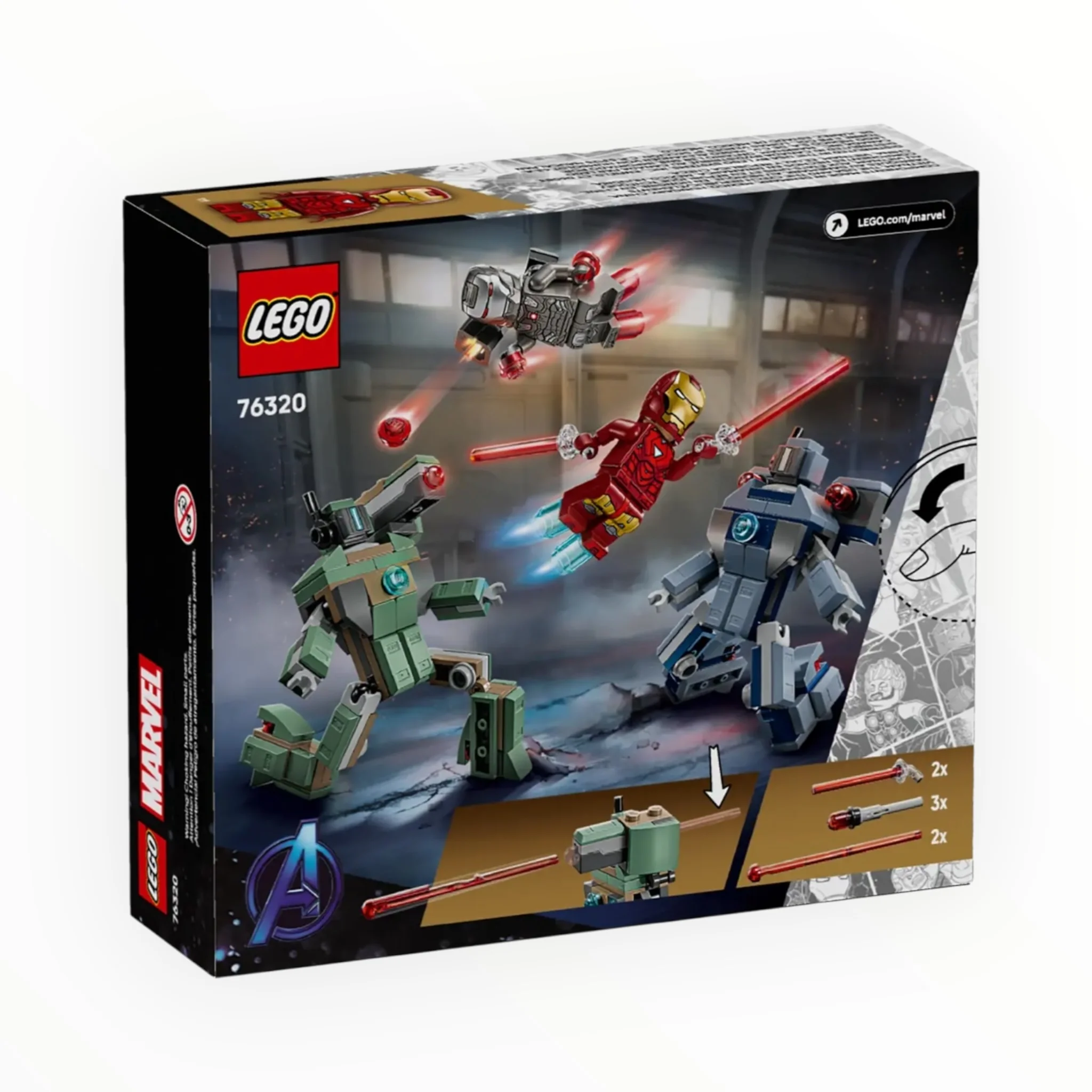 76320 Marvel Infinity Saga Iron Man & War Machine vs. Hammer Drones - Image 3