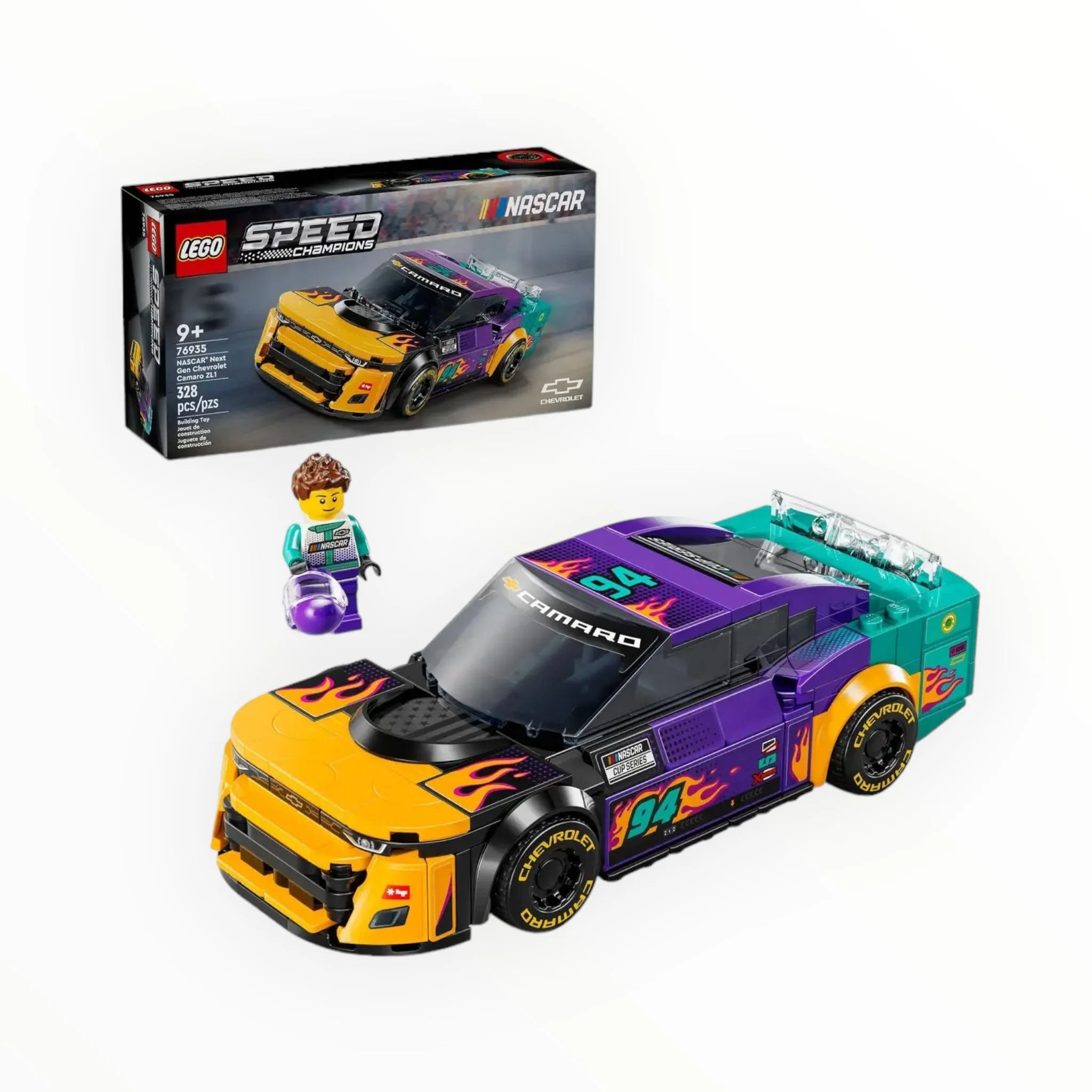 Retired Set 76935 Speed Champions NASCAR Next Gen Chevrolet Camaro ZL1 - Image 3