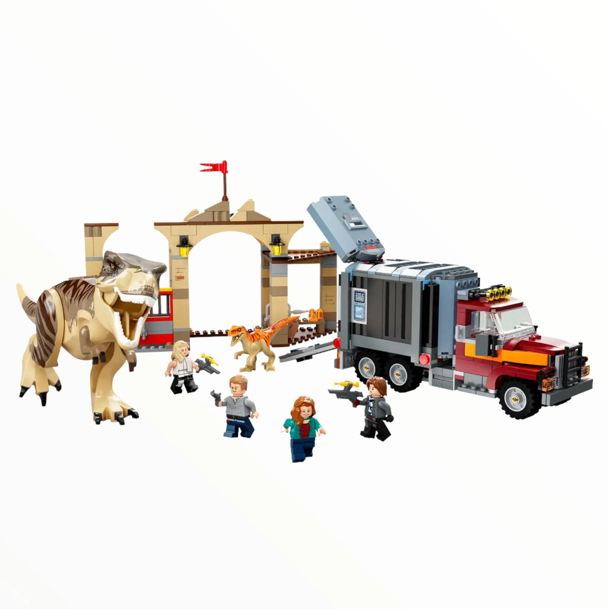 Retired Set 76948 Jurassic World T. rex & Atrociraptor Dinosaur Breakout - Image 3