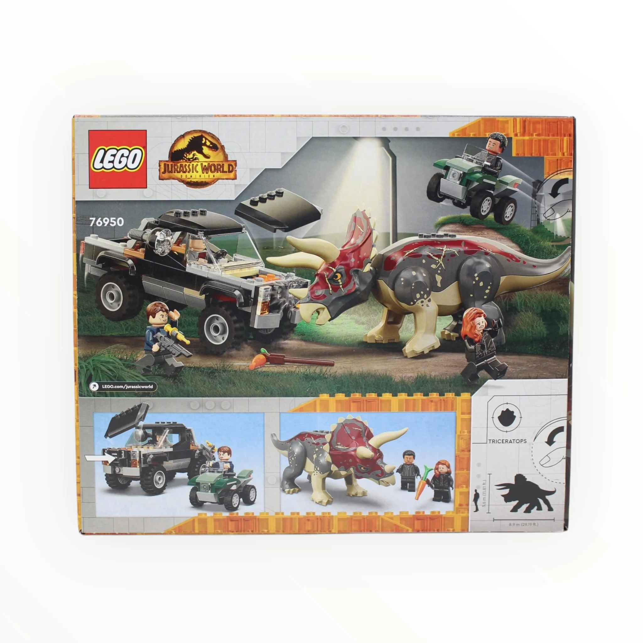 Retired Set 76950 Jurassic World Triceratops Pickup Truck Ambush - Image 2