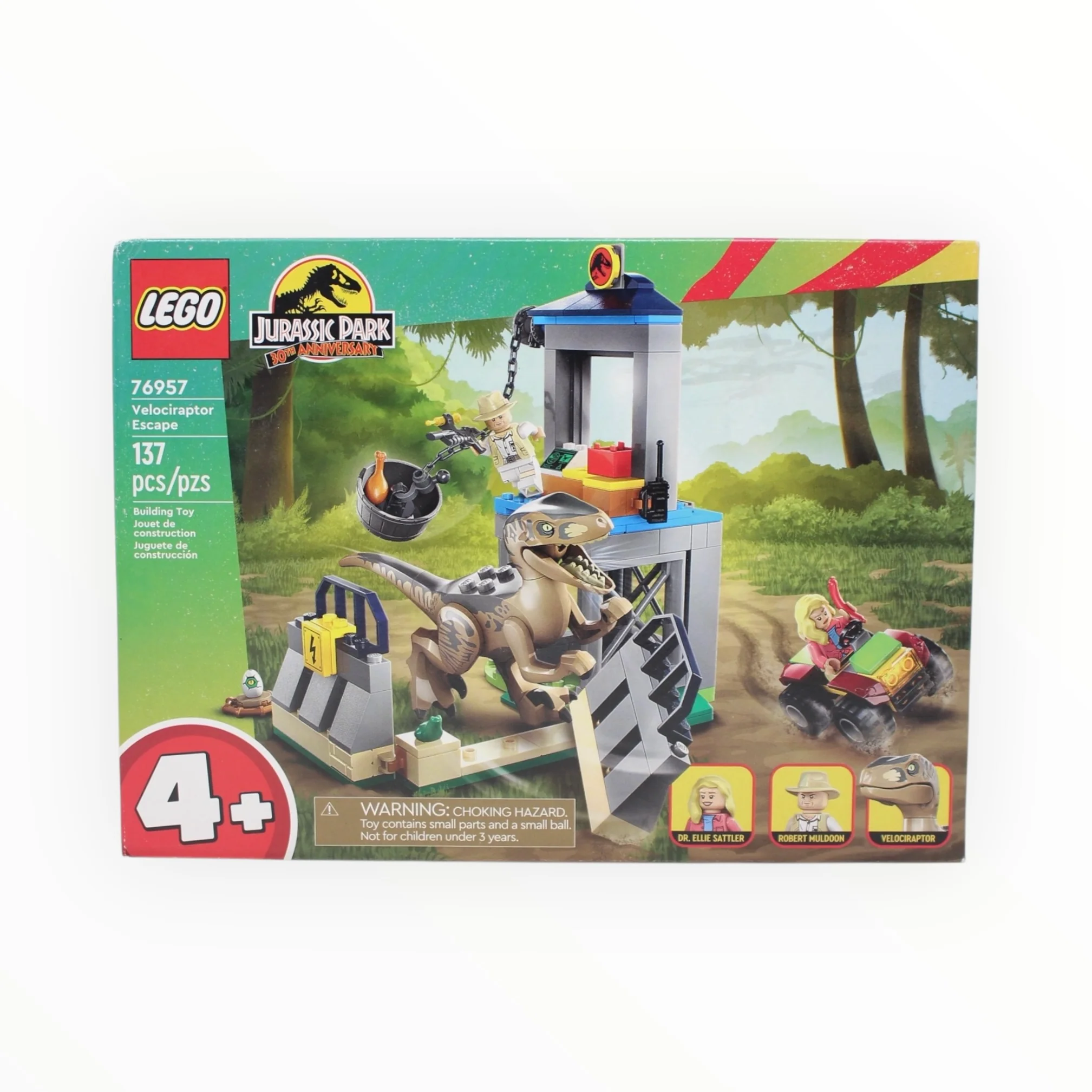 Retired Set 76957 Jurassic Park Velociraptor Escape