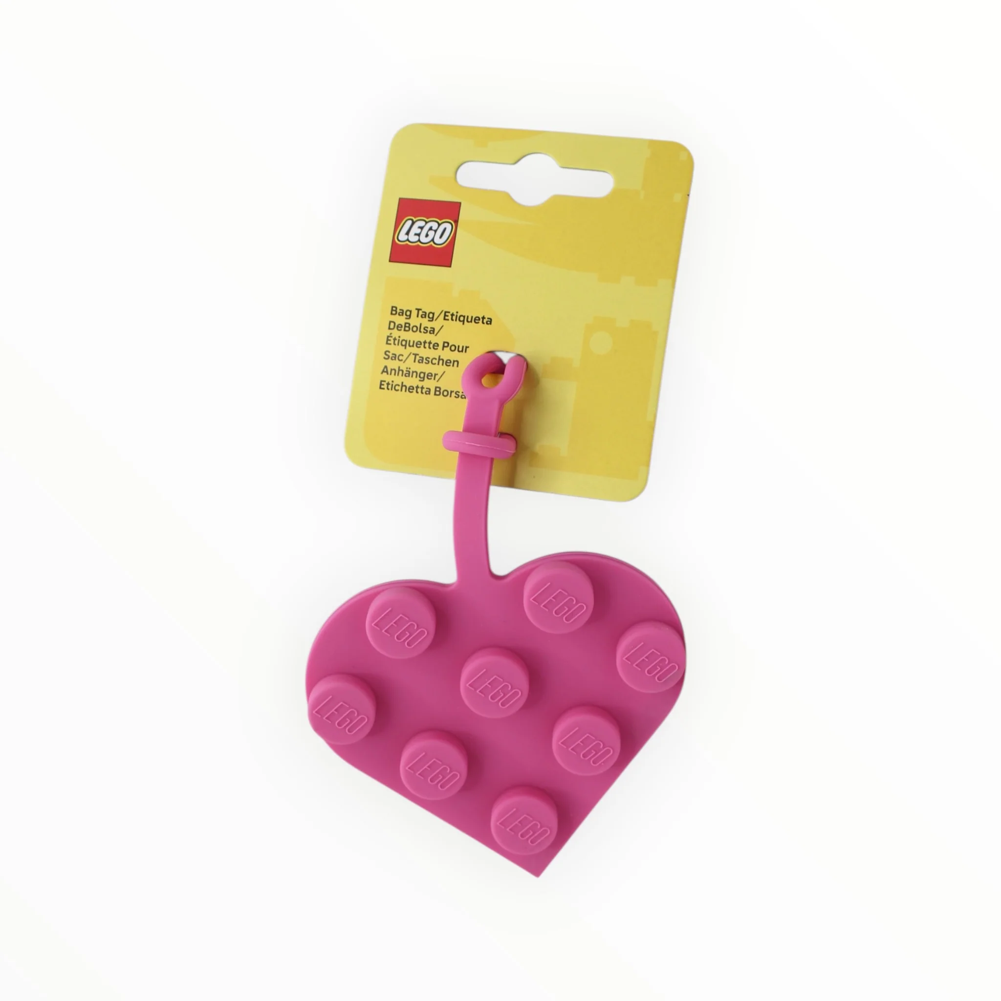 Bag Tag 53692 LEGO Pink 3x3 Heart