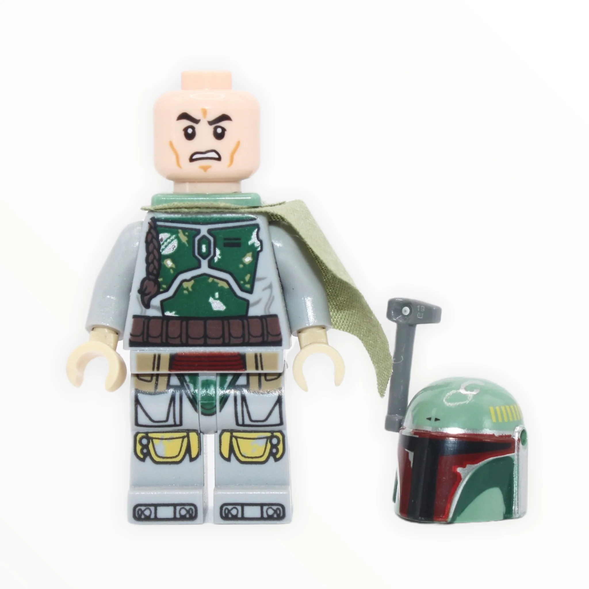 Boba Fett (olive green cape, clone head, tan hands, 2017) - Image 2