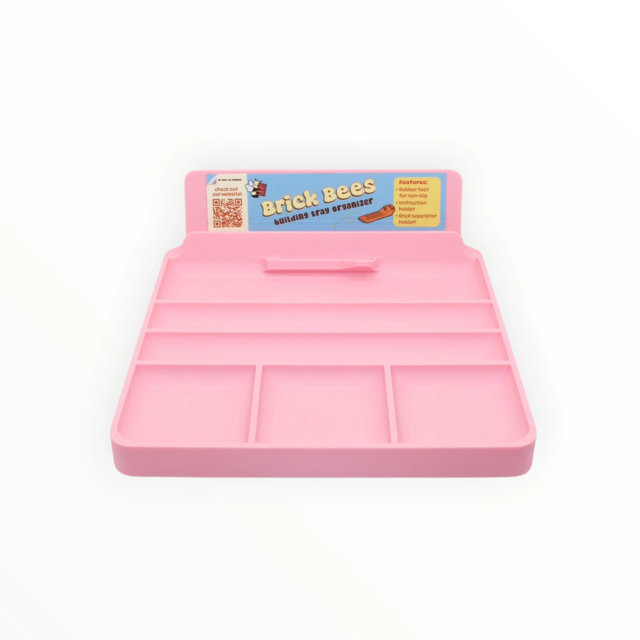 Brick Bees Building Tray Organizer - Pink