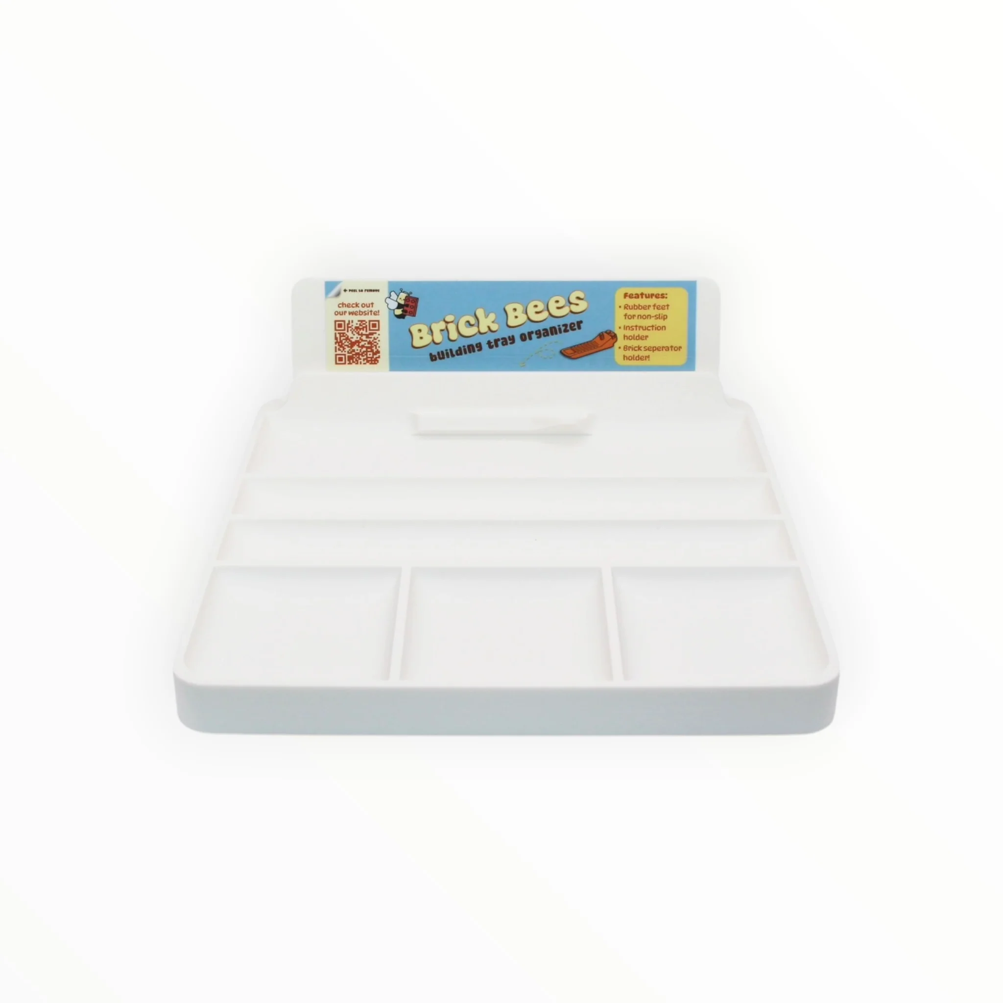Brick Bees Building Tray Organizer - White