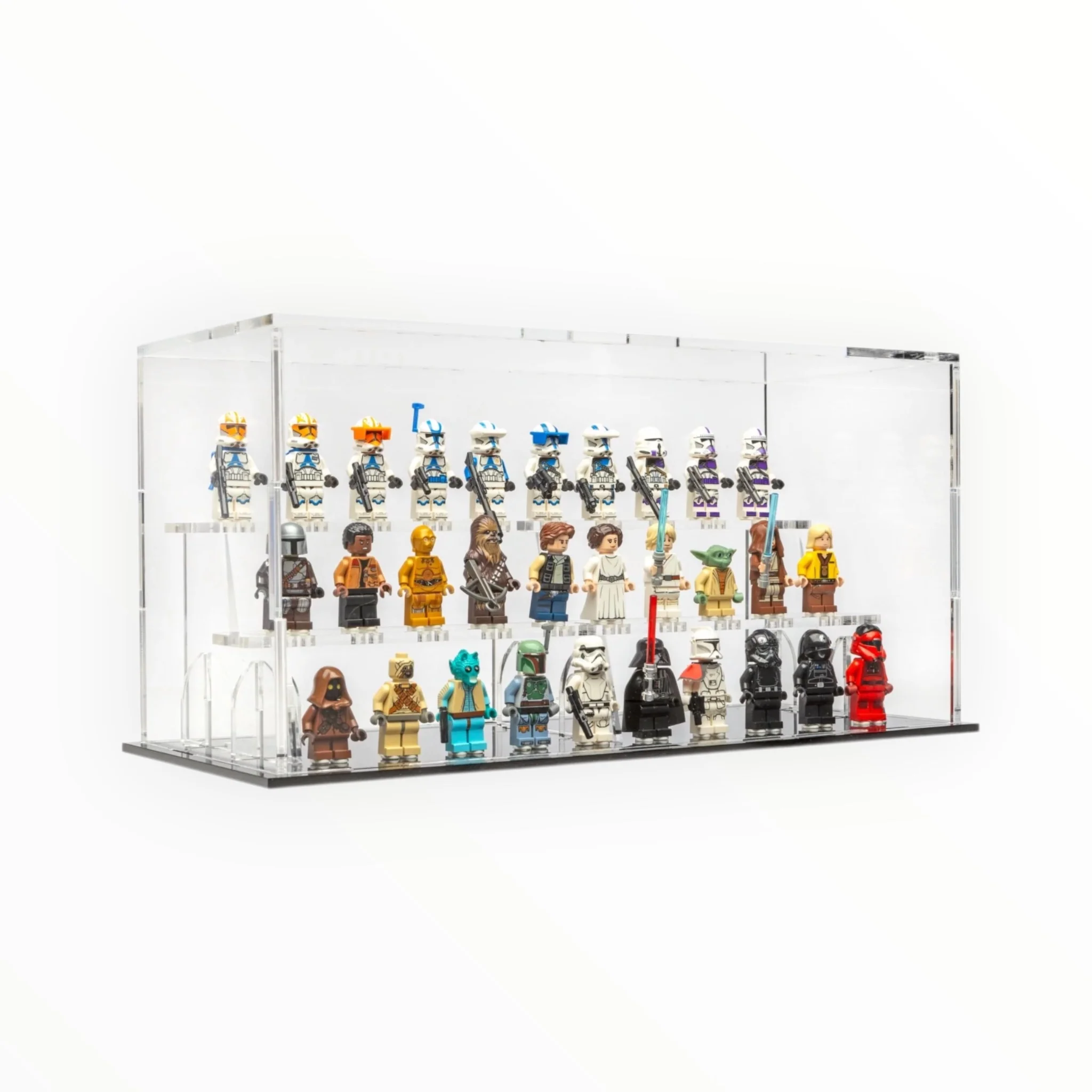 Brickshell Podium Display Case - 30 Minifigures