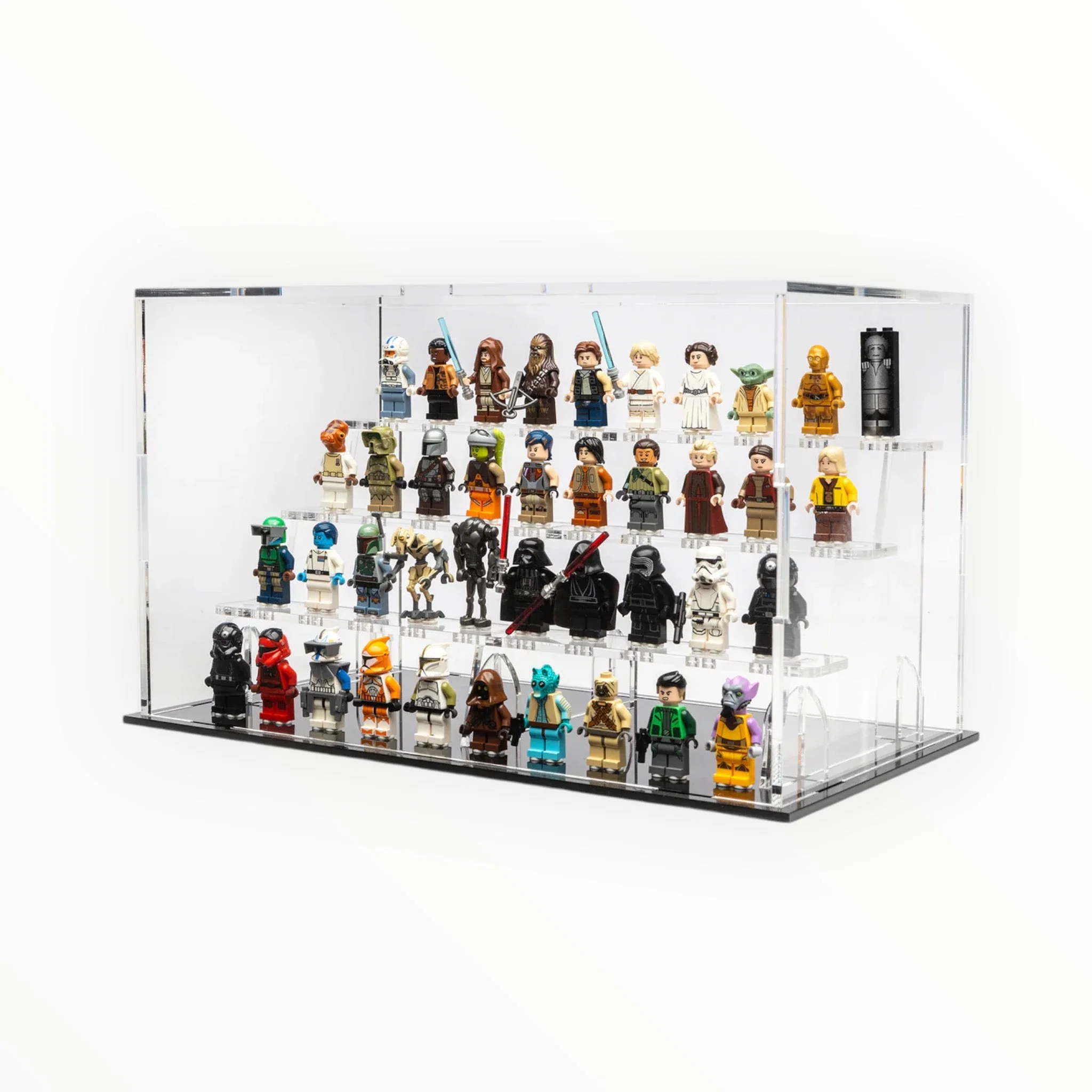 Brickshell Podium Display Case - 40 Minifigures