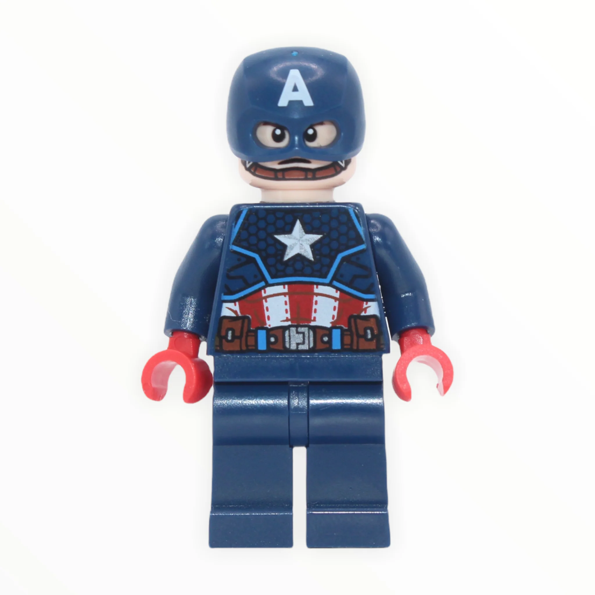 Captain America (dark blue suit, red hands, helmet, 2021)