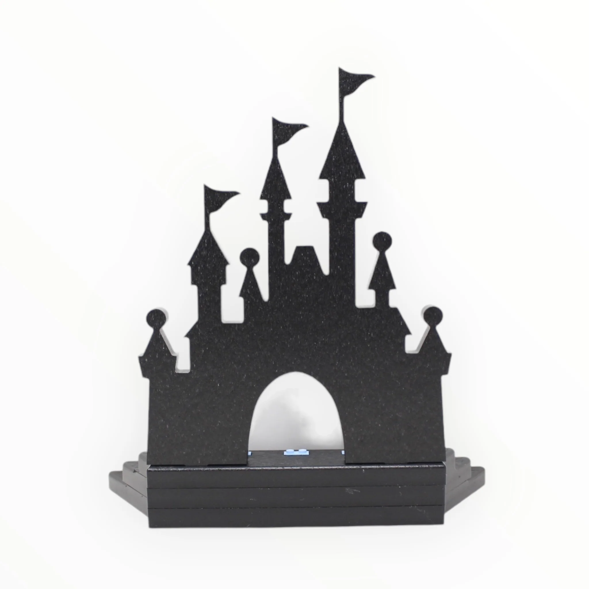 Castle-Themed Minifigure Display Stand (black symbol, blue studs) - Image 3