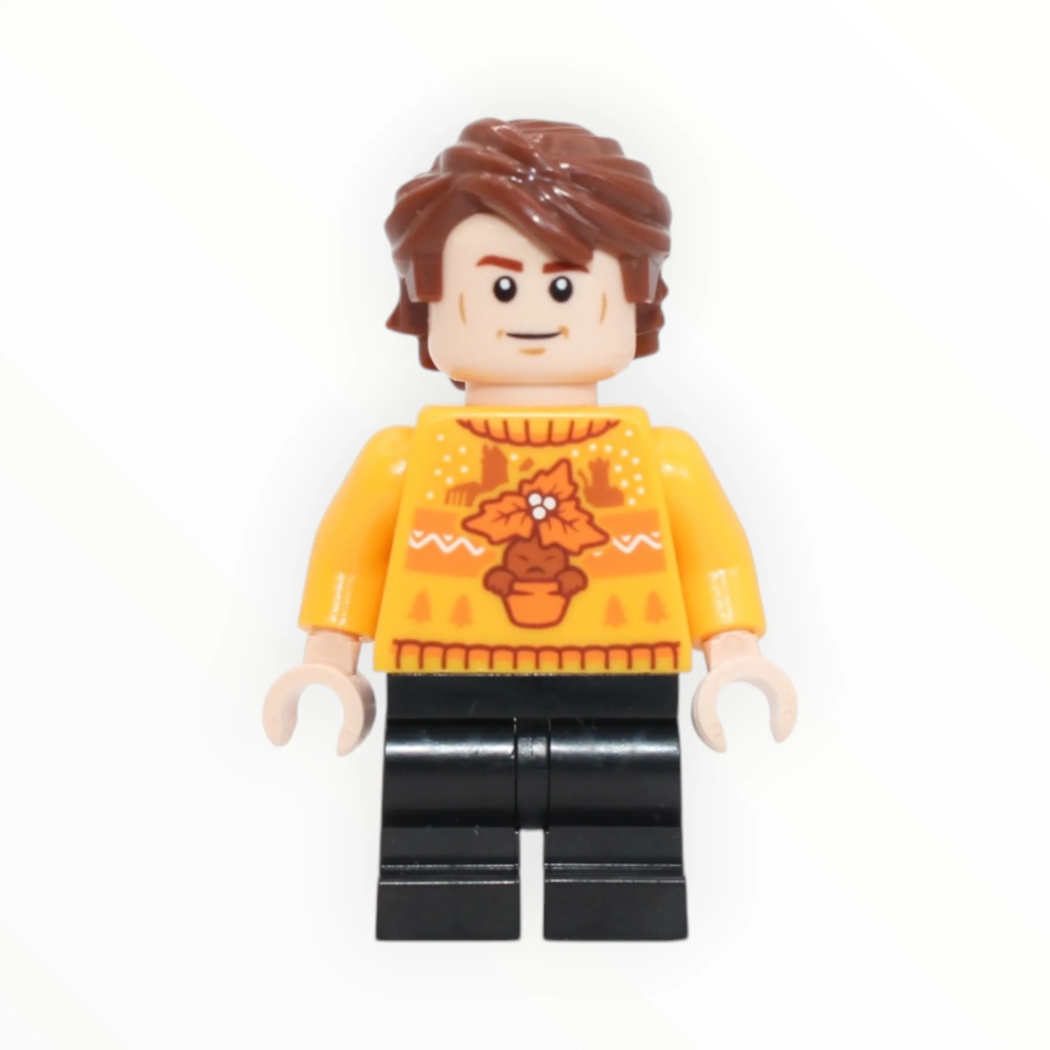 Cedric Diggory (bright light orange holiday sweater, medium black legs, 2025)