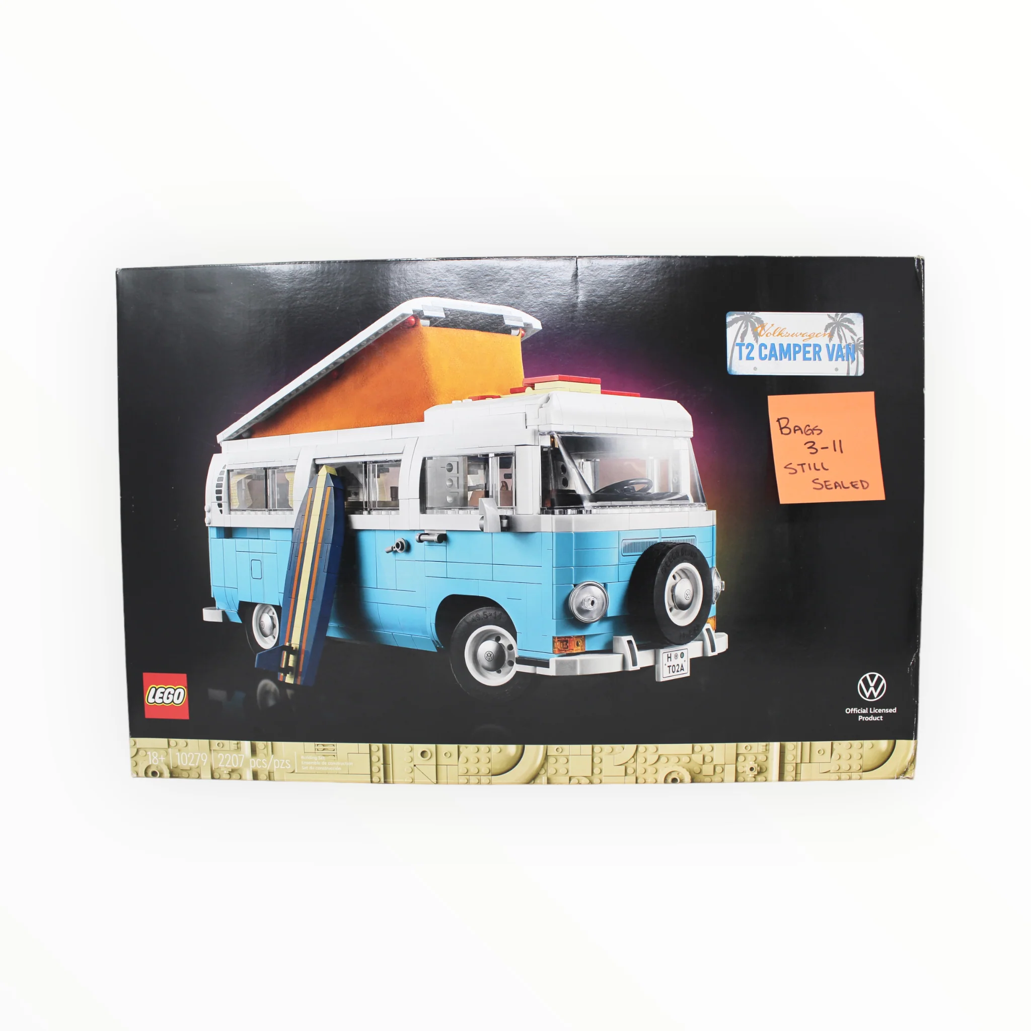 Certified Used Set 10279 Creator Volkswagen T2 Camper Van (bags 3-11 still sealed)