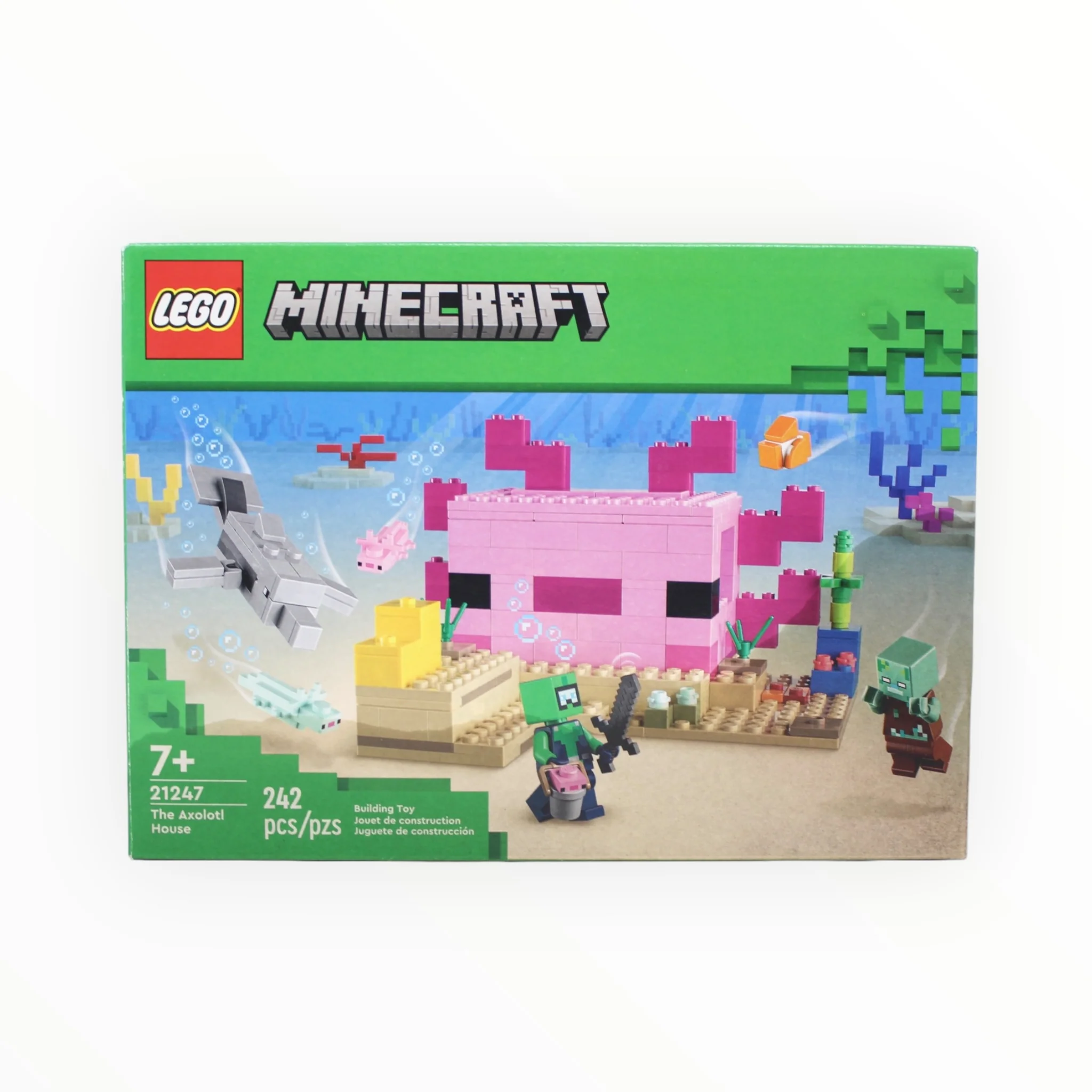 Certified Used Set 21247 Minecraft The Axolotl House