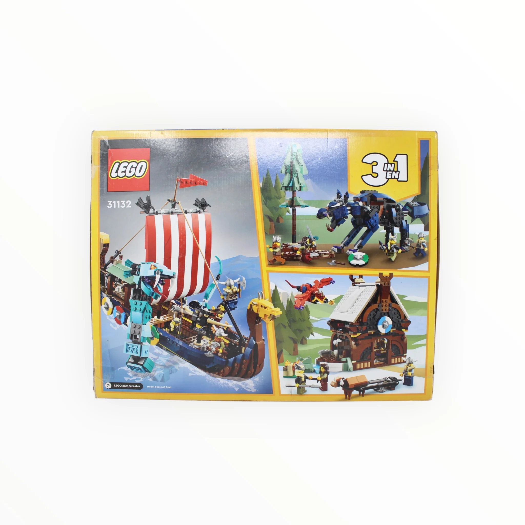Certified Used Set 31132 Creator Viking Ship and the Midgard Serpent (open box, sealed bags) - Image 2