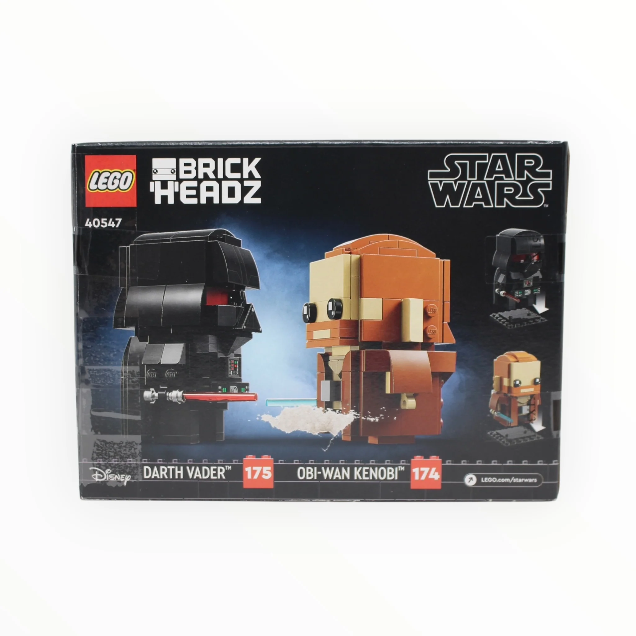 Certified Used Set 40547 Star Wars BrickHeadz Obi-Wan Kenobi & Darth Vader - Image 2