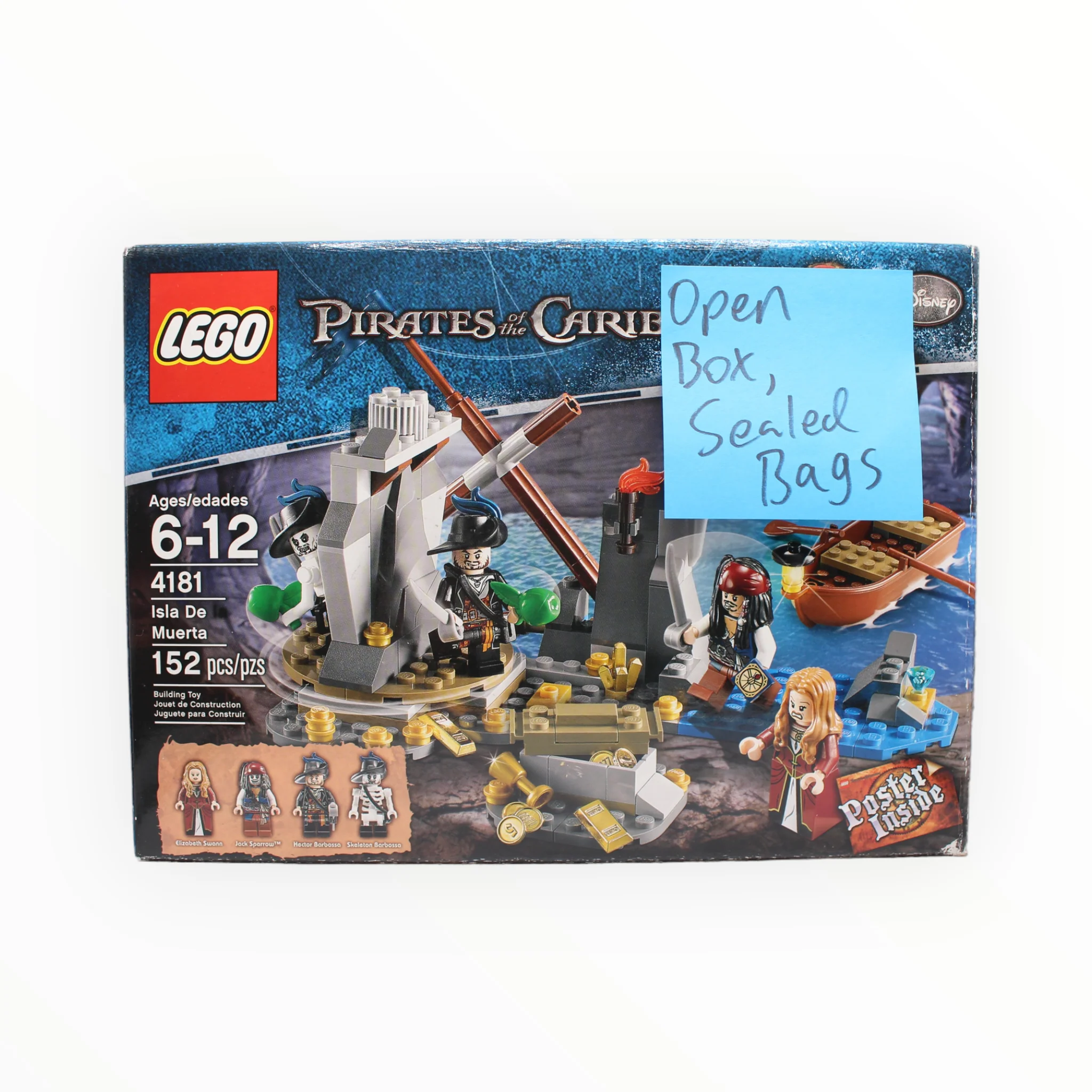 Certified Used Set 4181 Pirates of the Caribbean Isla de Muerta (open box, sealed bags)