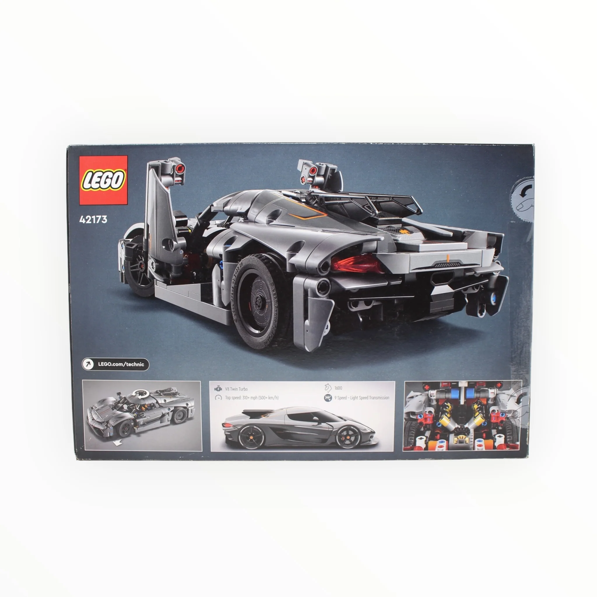 Certified Used Set 42173 Technic Koenigsegg Jesko Absolut Grey Hypercar - Image 2