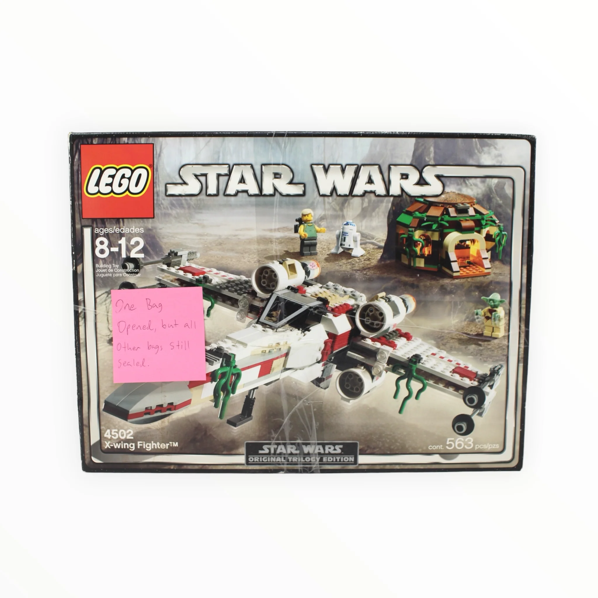Certified Used Set 4502 Star Wars X-wing Fighter (Dagobah, Original Trilogy Edition, open box with most bags sealed)