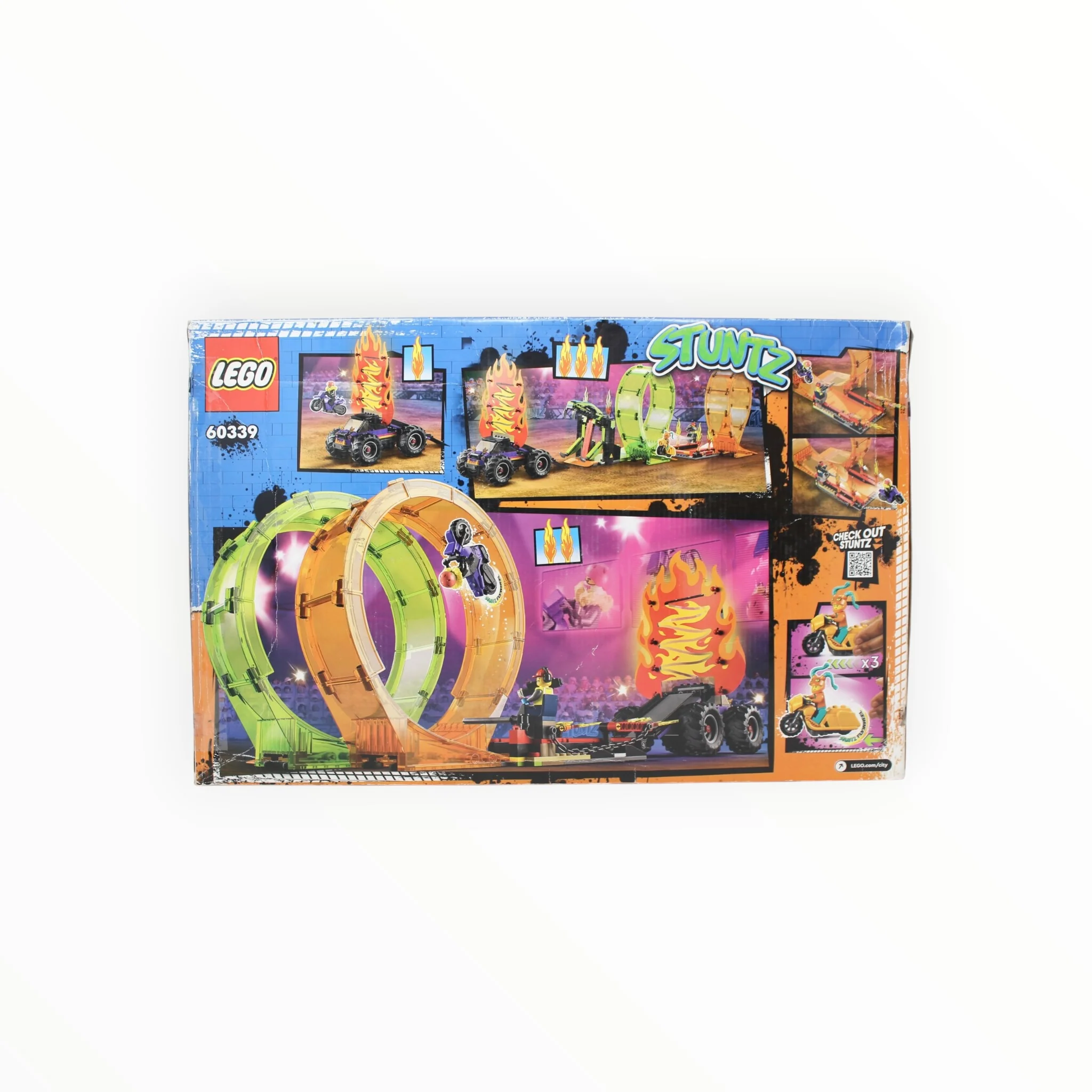 Certified Used Set 60339 City Stuntz Double Loop Stunt Arena (damaged box, open box, sealed bags) - Image 2