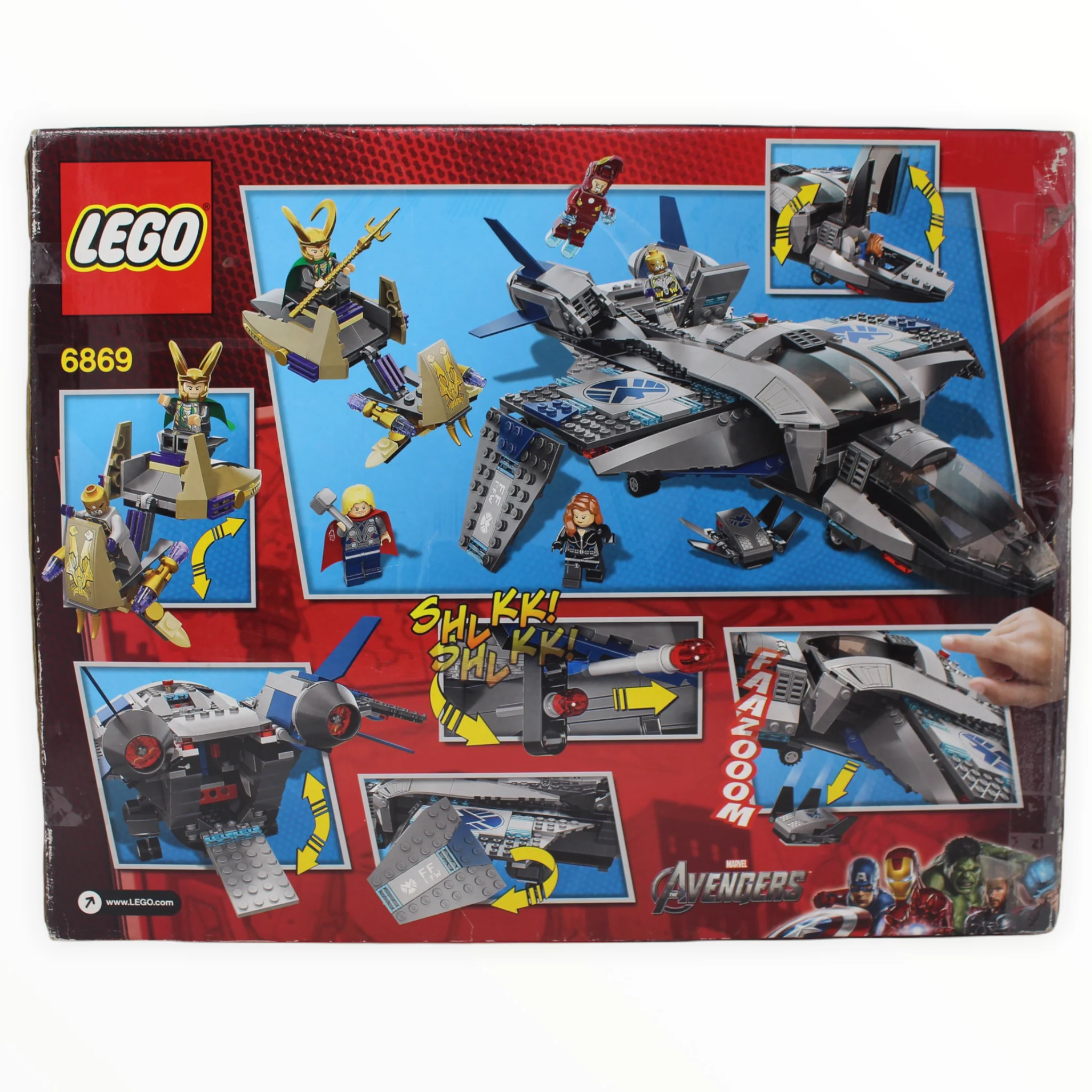 Certified Used Set 6869 Marvel Super Heroes Quinjet Aerial Battle - Image 2