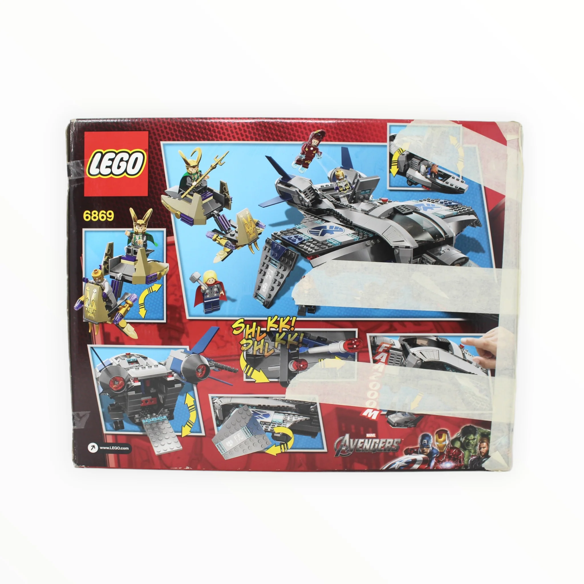 Certified Used Set 6869 Marvel Super Heroes Quinjet Aerial Battle (open box, sealed bags) - Image 2