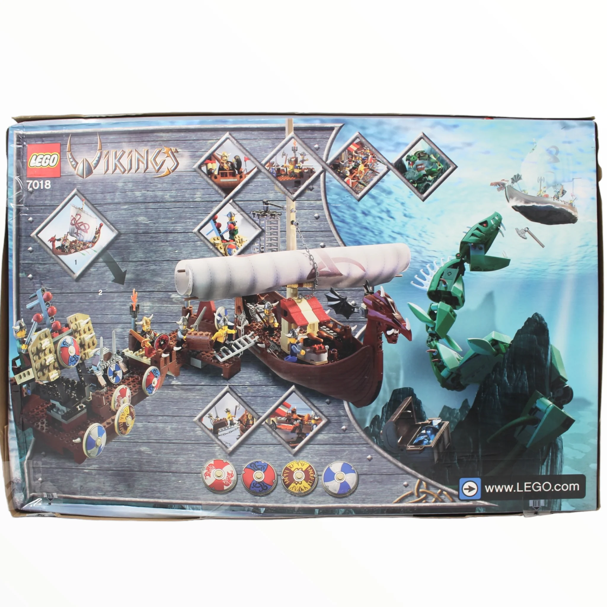 Certified Used Set 7018 Vikings Viking Ship challenges the Midgard Serpent (open box, sealed bags) - Image 2