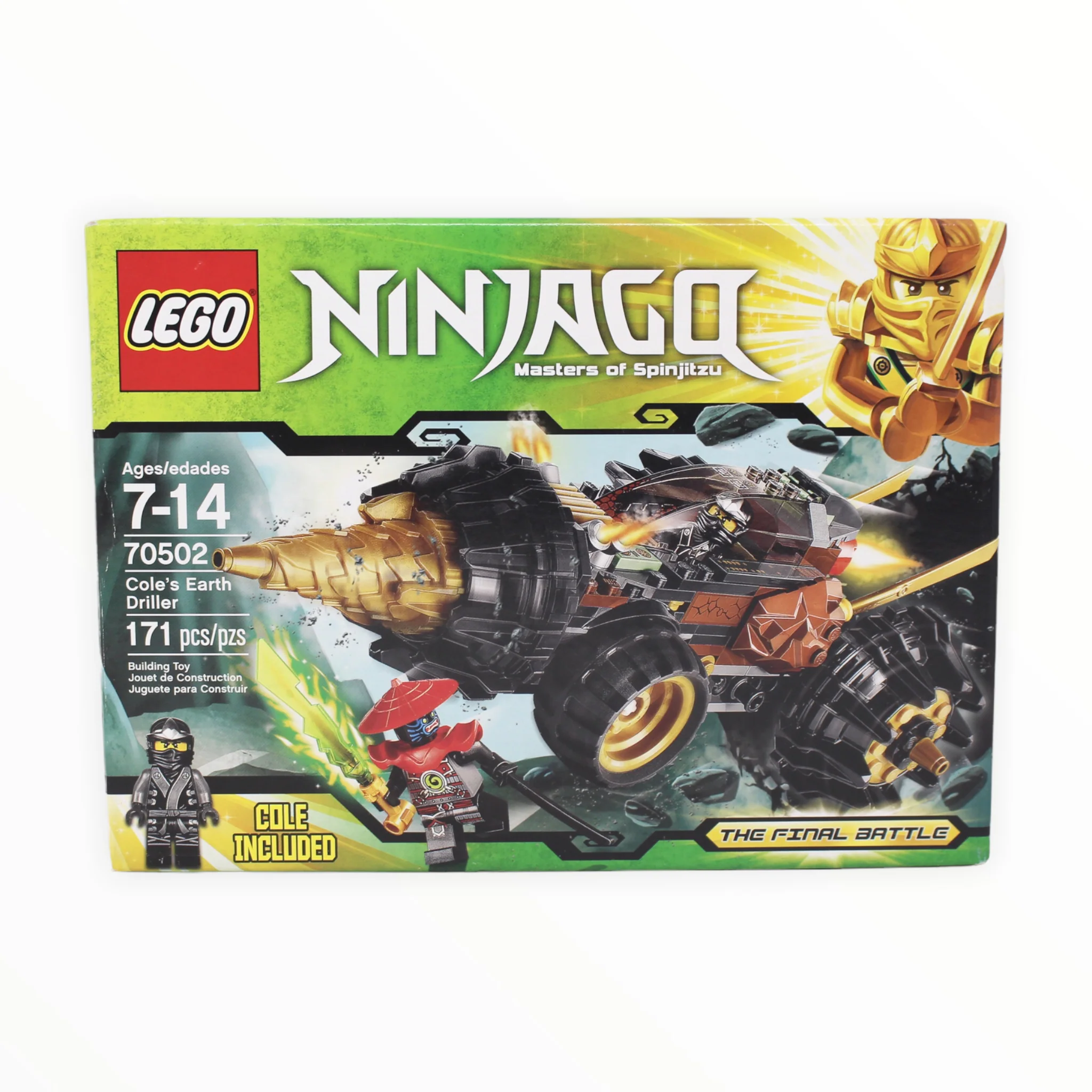 Certified Used Set 70502 Ninjago Coleās Earth Driller