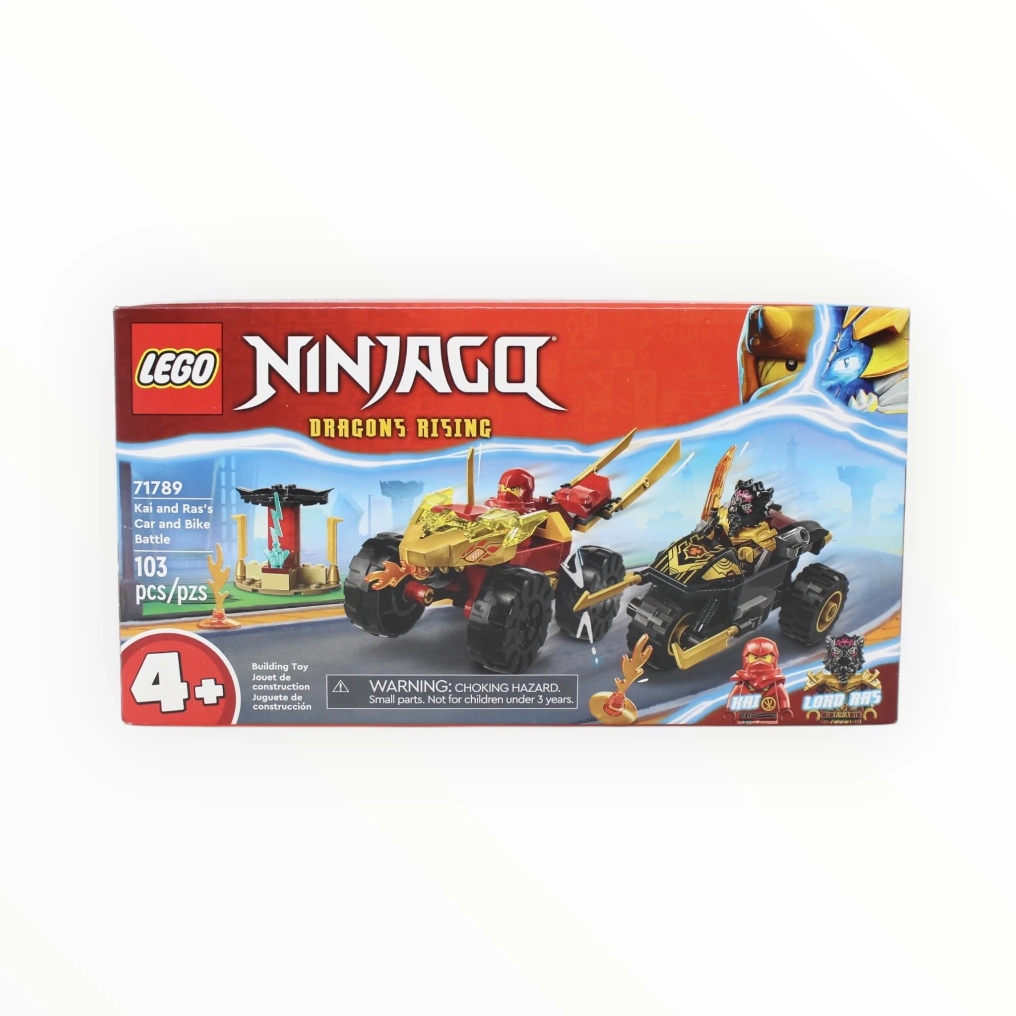 Certified Used Set 71789 Ninjago Kai and Ras’s Car and Bike Battle