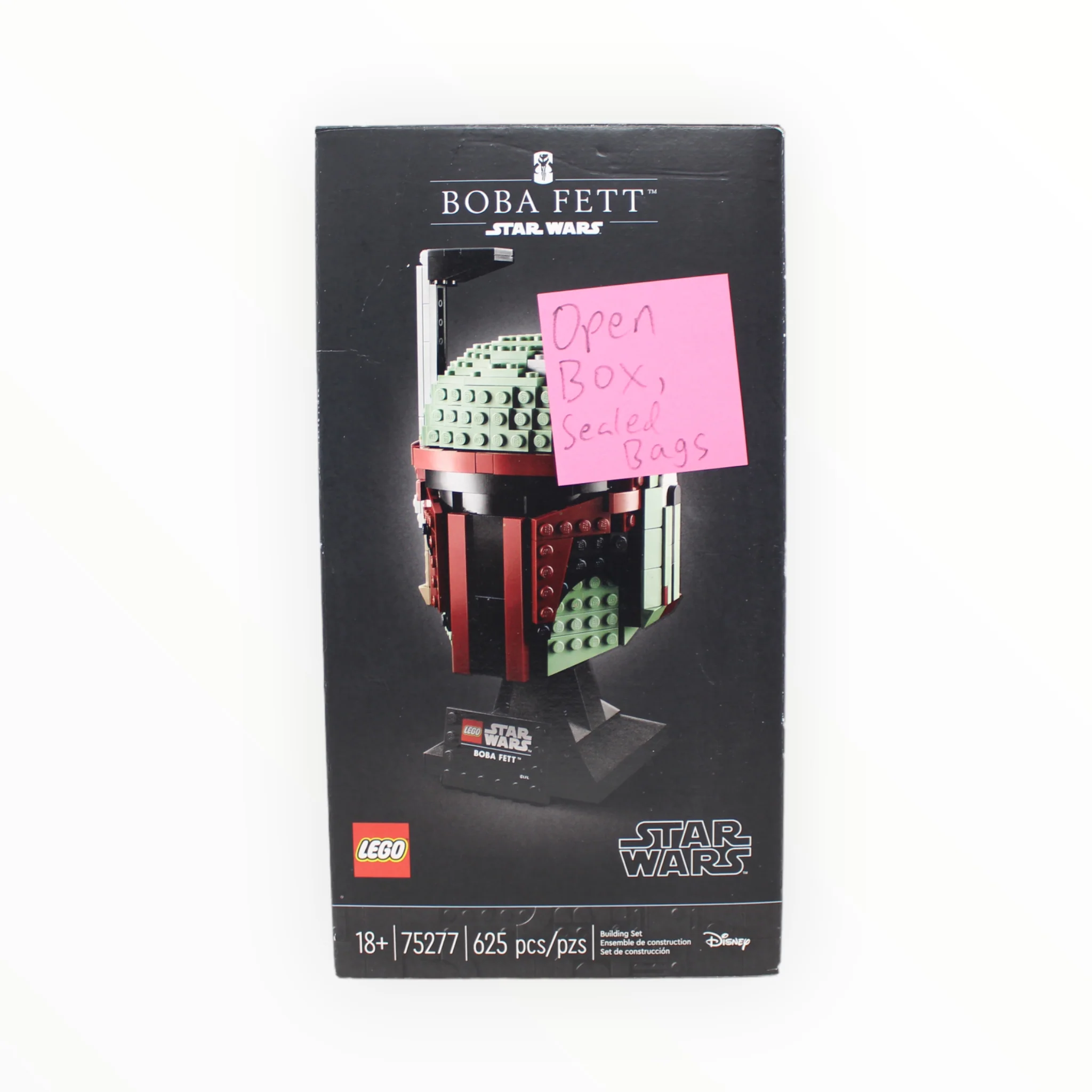 Certified Used Set 75277 Star Wars Boba Fett Helmet (open box, sealed bags)