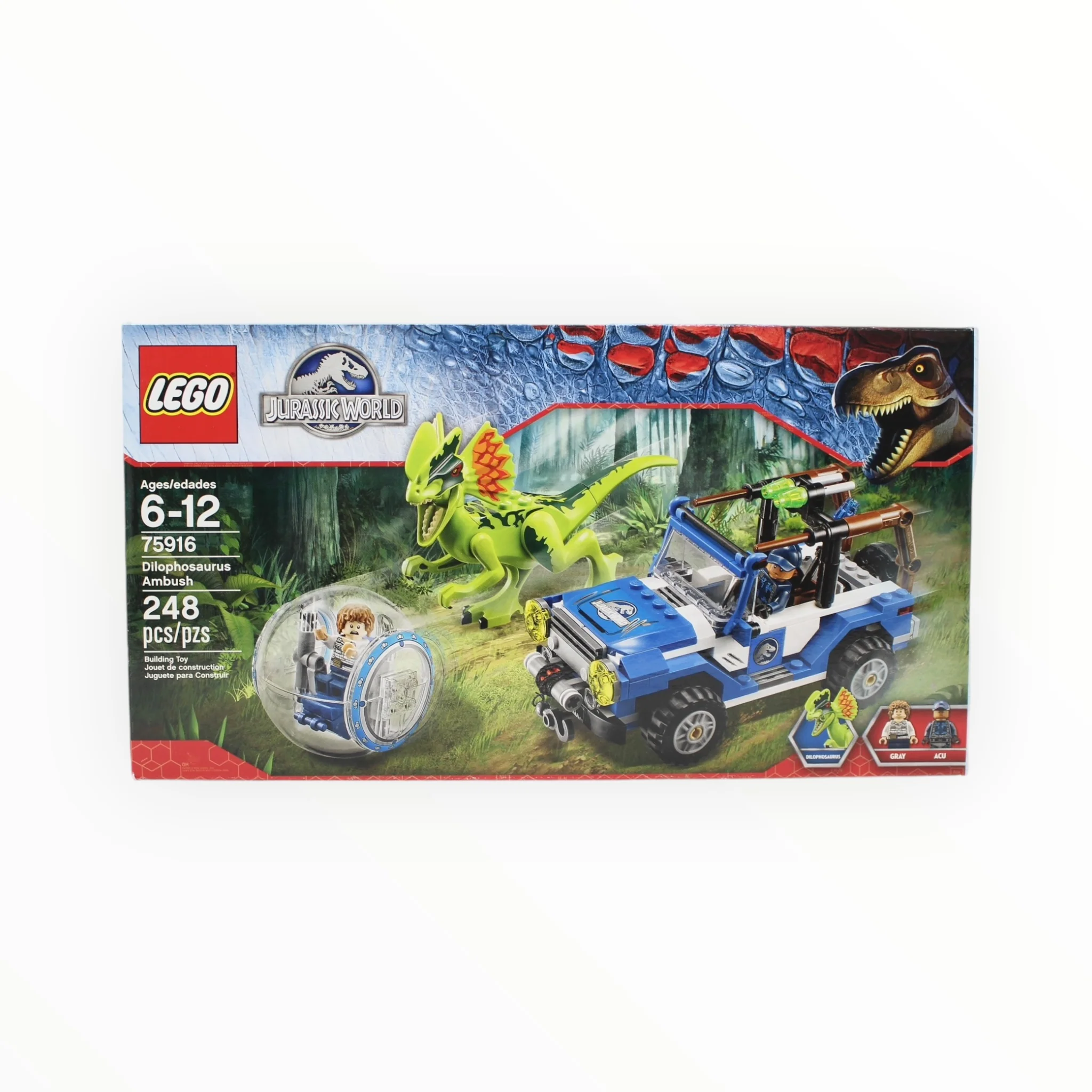 Certified Used Set 75916 Jurassic World Dilophosaurus Ambush