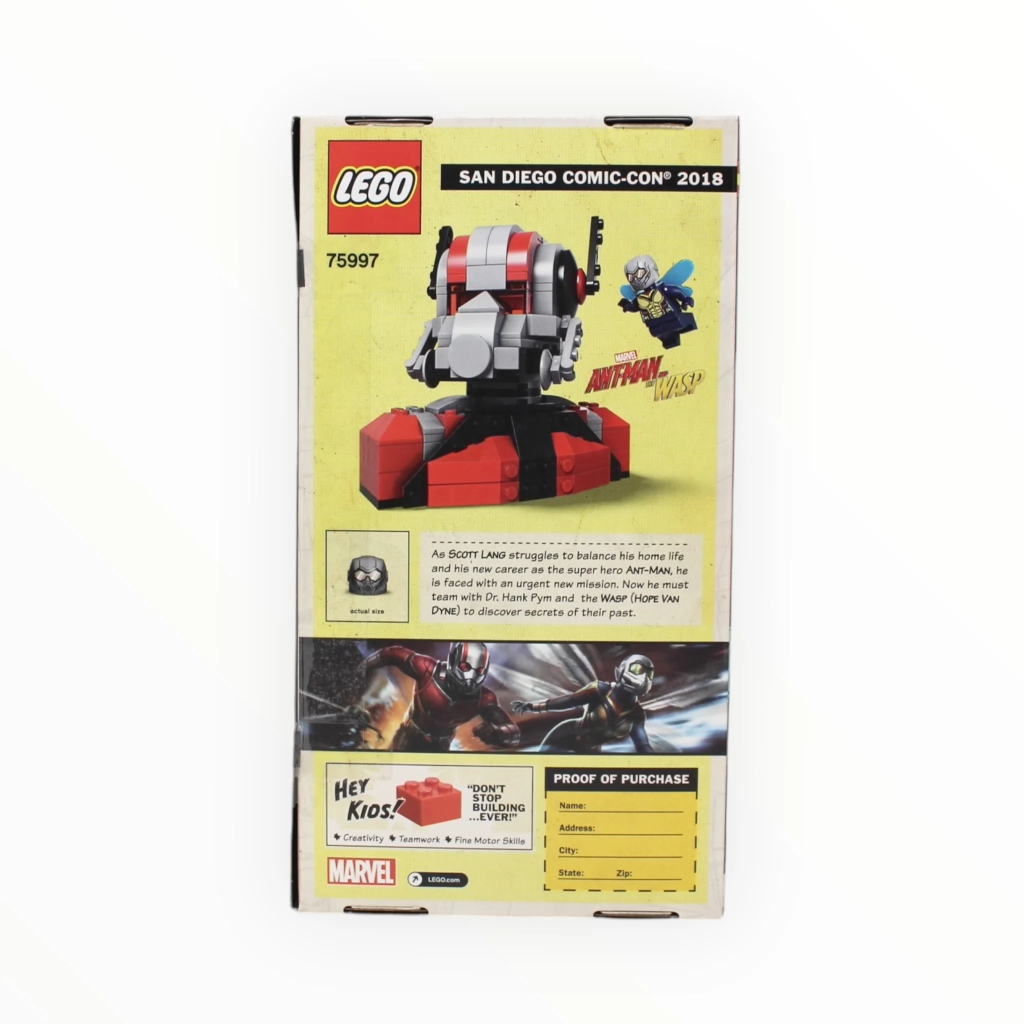 Certified Used Set 75997 Marvel Super Heroes Ant-Man and the Wasp - San Diego Comic-Con 2018 Exclusive (No. 50 out of 1500) - Image 2
