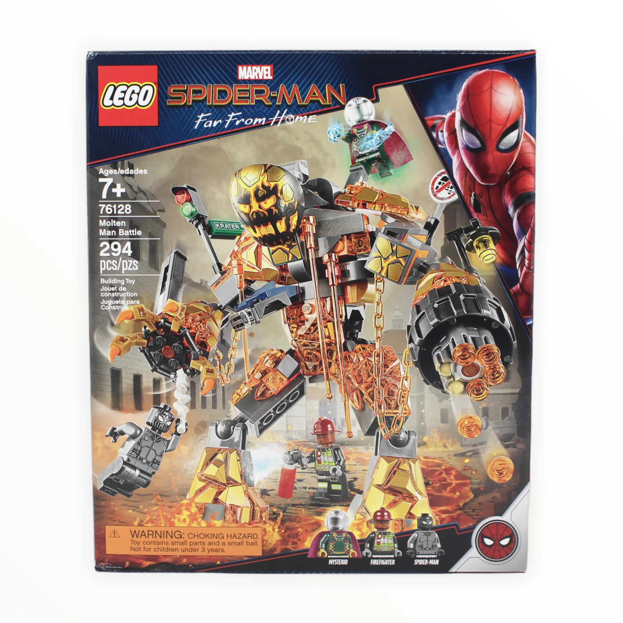 Certified Used Set 76128 Spider-Man: Far From Home Molten Man Battle
