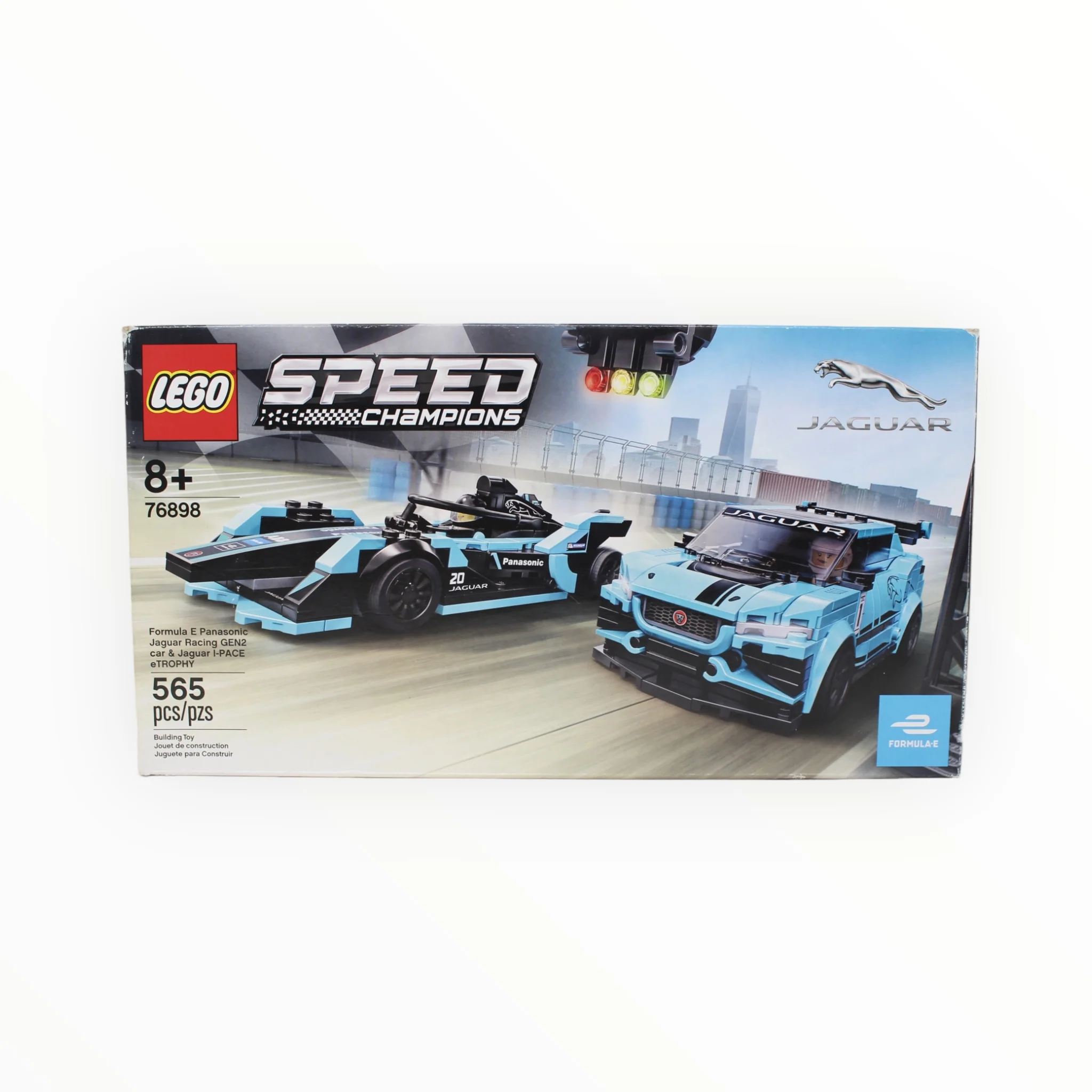 Certified Used Set 76898 Speed Champions Formula E Panasonic Jaguar Racing GEN2 Car & Jaguar I-PACE eTROPHY