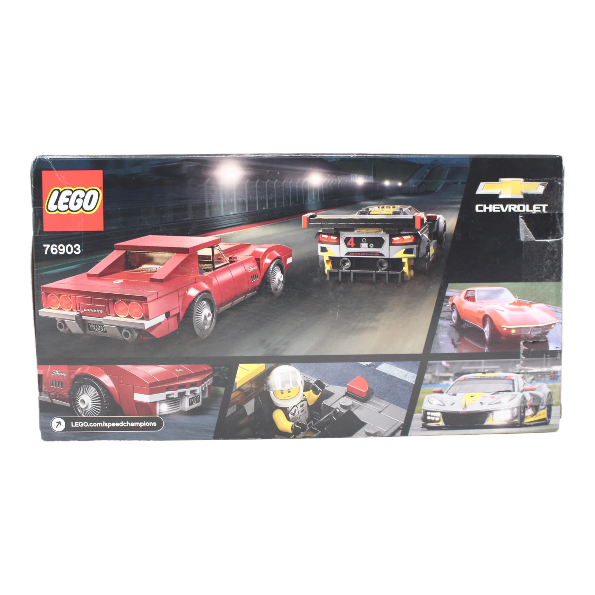Certified Used Set 76903 Speed Champions Chevrolet Corvette C8.R Race Car and 1969 Chevrolet Corvette - Image 2