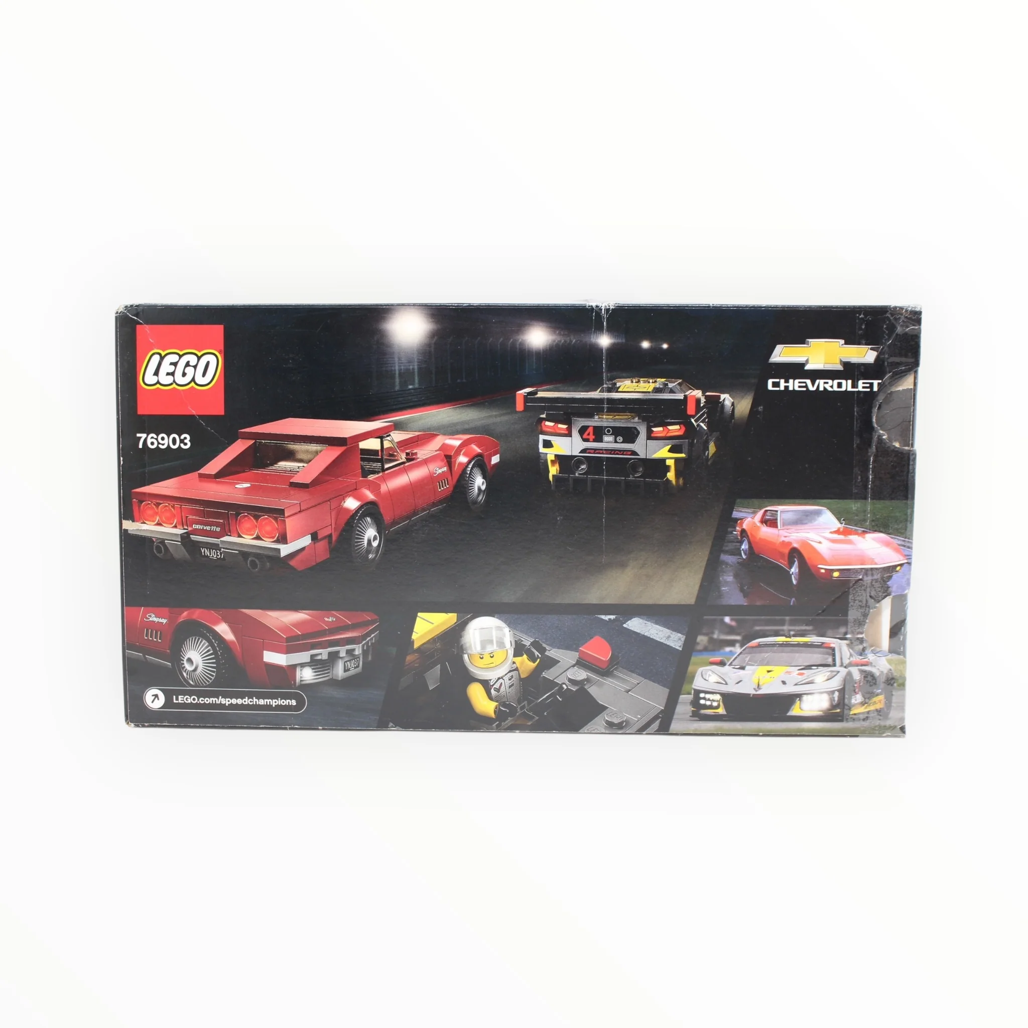Certified Used Set 76903 Speed Champions Chevrolet Corvette C8.R Race Car and 1969 Chevrolet Corvette (some box damage) - Image 2