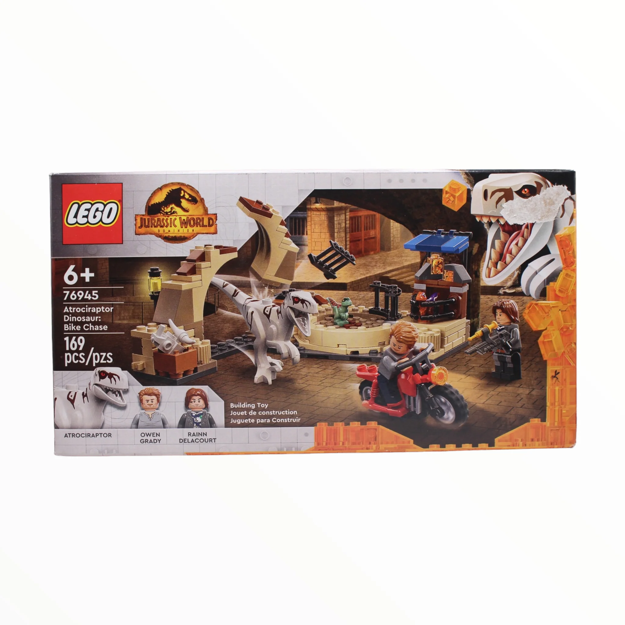 Certified Used Set 76945 Jurassic World Atrociraptor Dinosaur: Bike Chase
