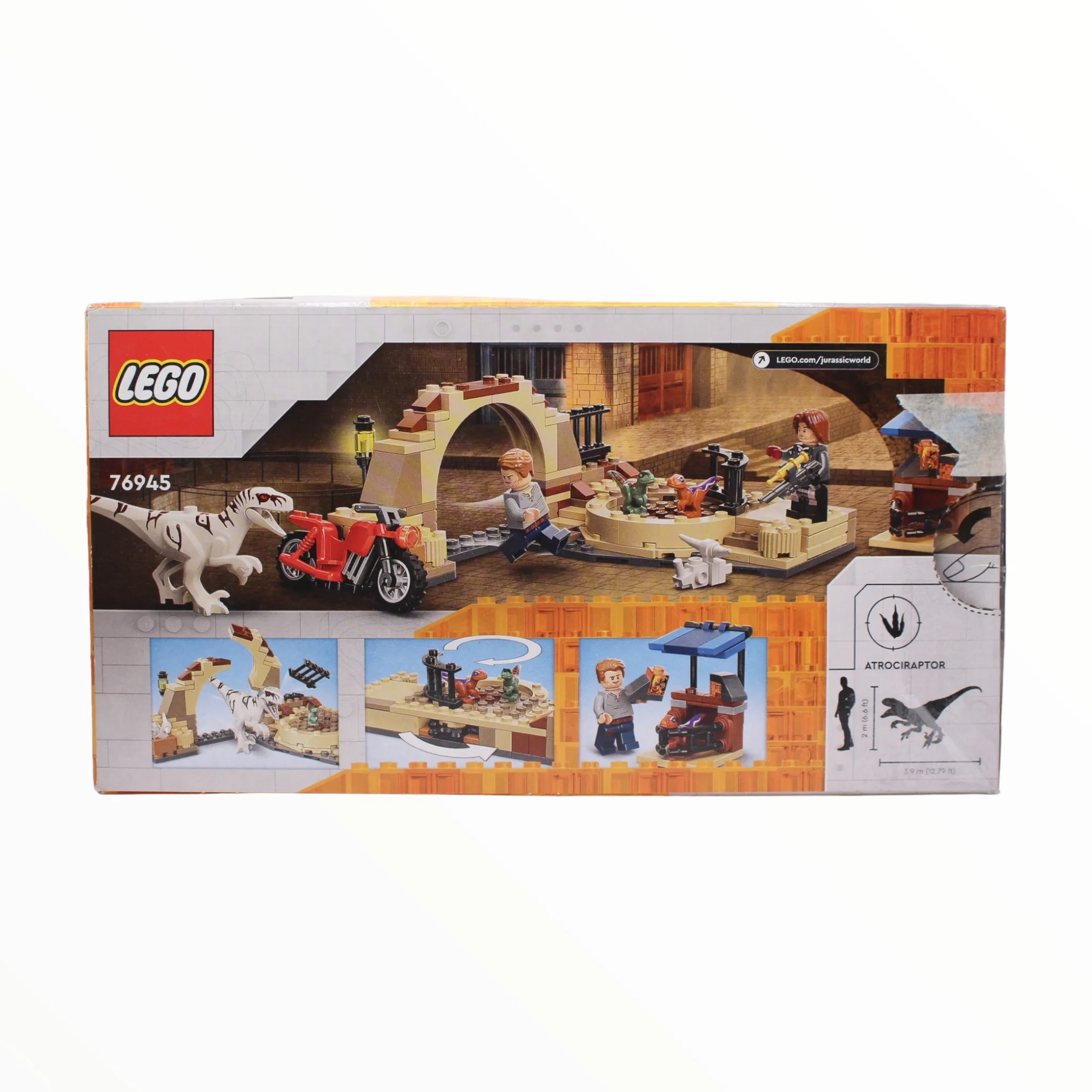 Certified Used Set 76945 Jurassic World Atrociraptor Dinosaur: Bike Chase - Image 2