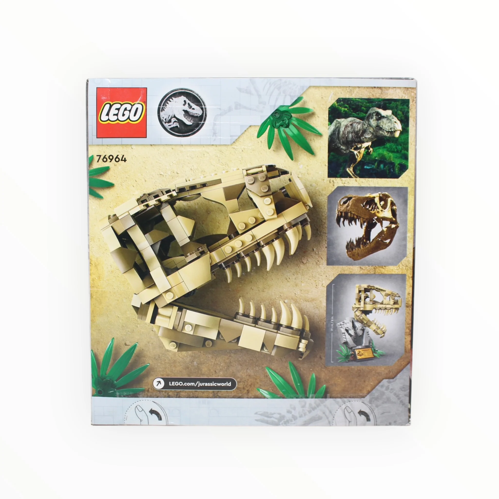 Certified Used Set 76964 Jurassic World Dinosaur Fossils: T. rex Skull (slight box damage) - Image 2