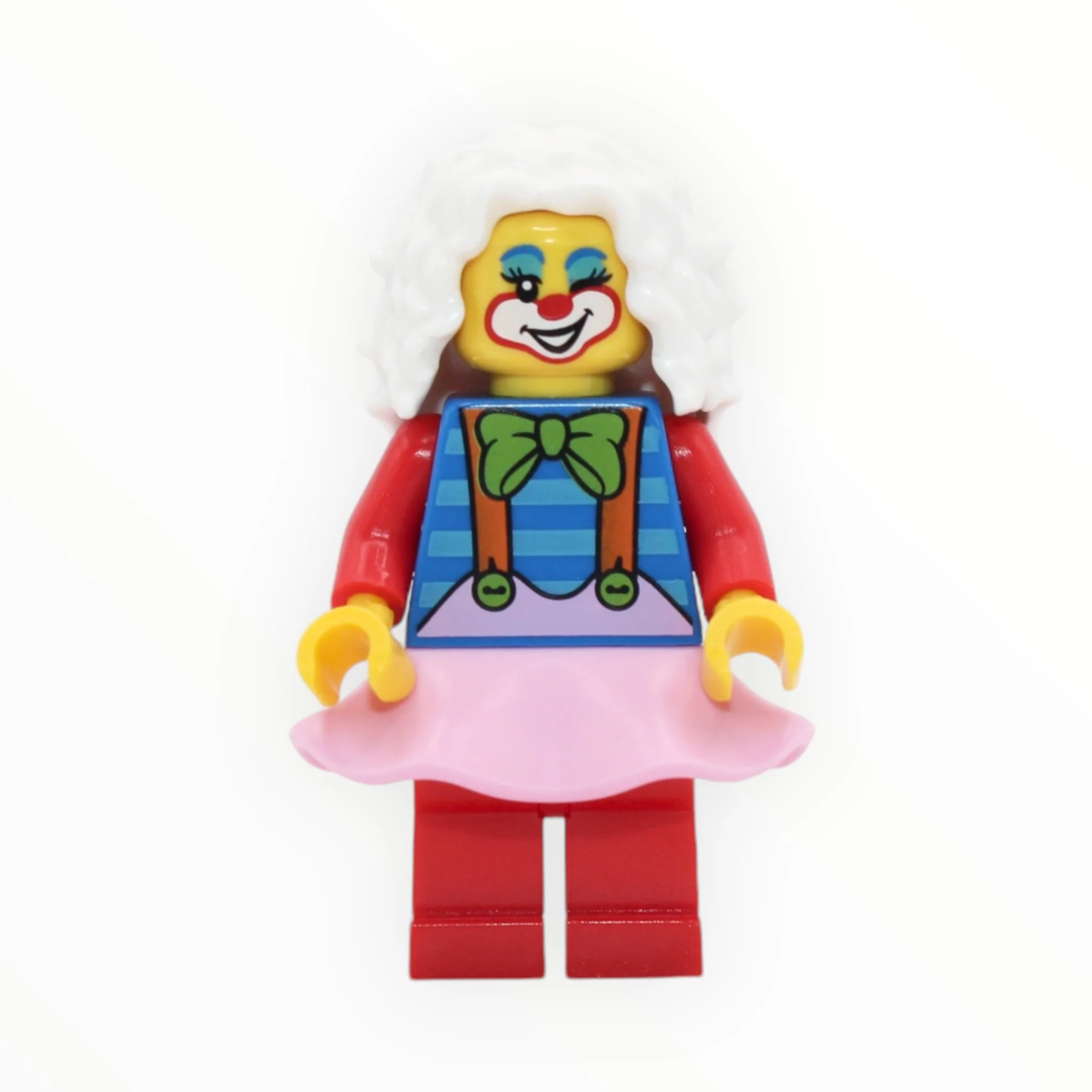 Clown Girl (white hair, pink skirt)