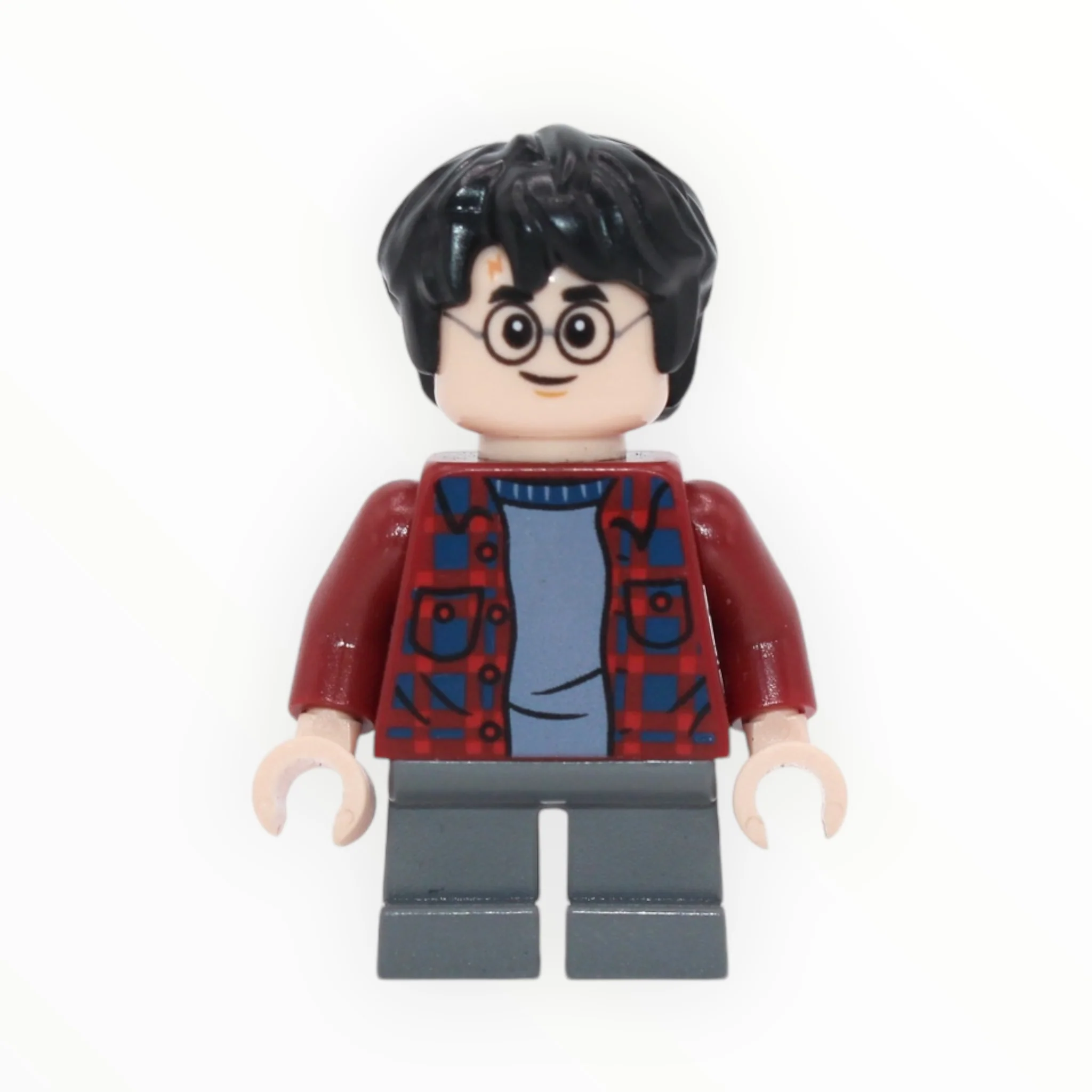 Harry Potter (dark red flannel, short dark bluish gray legs)